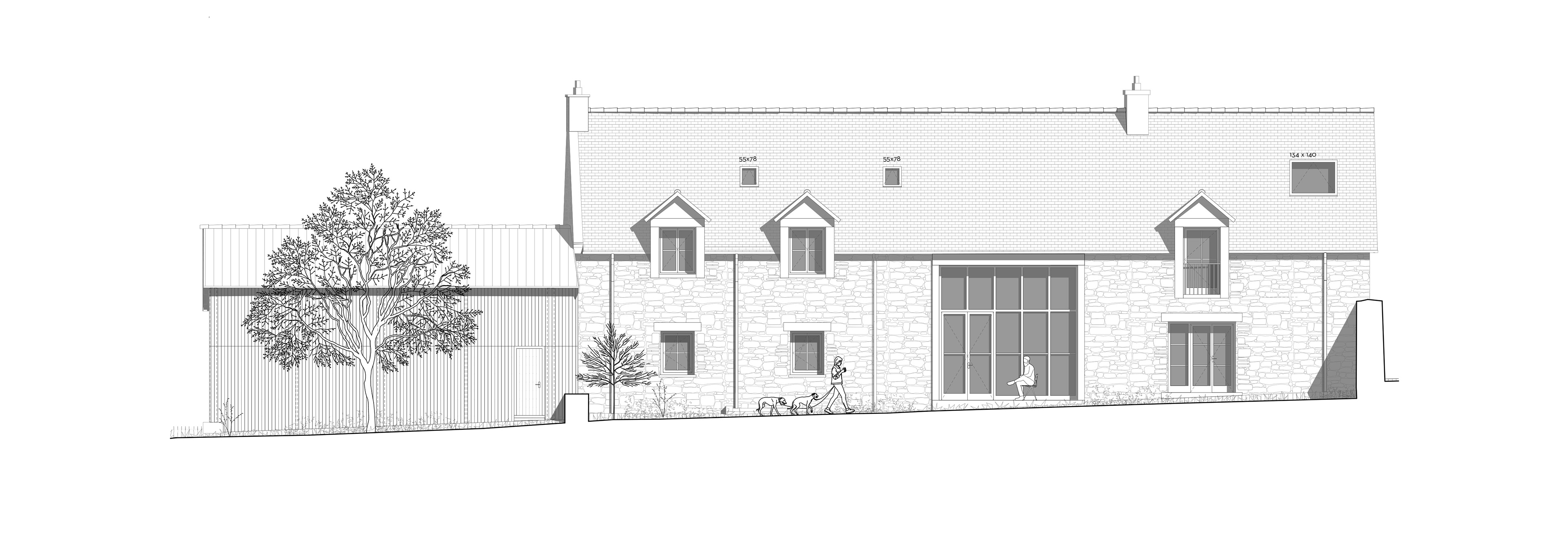 Façade Nord - Etat Projeté - Ville Neuve