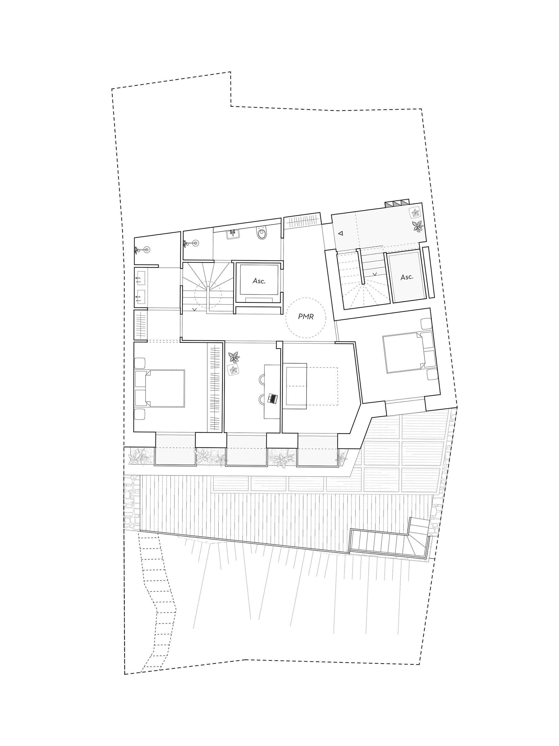 Plan R+1 - Projet - La Corderie