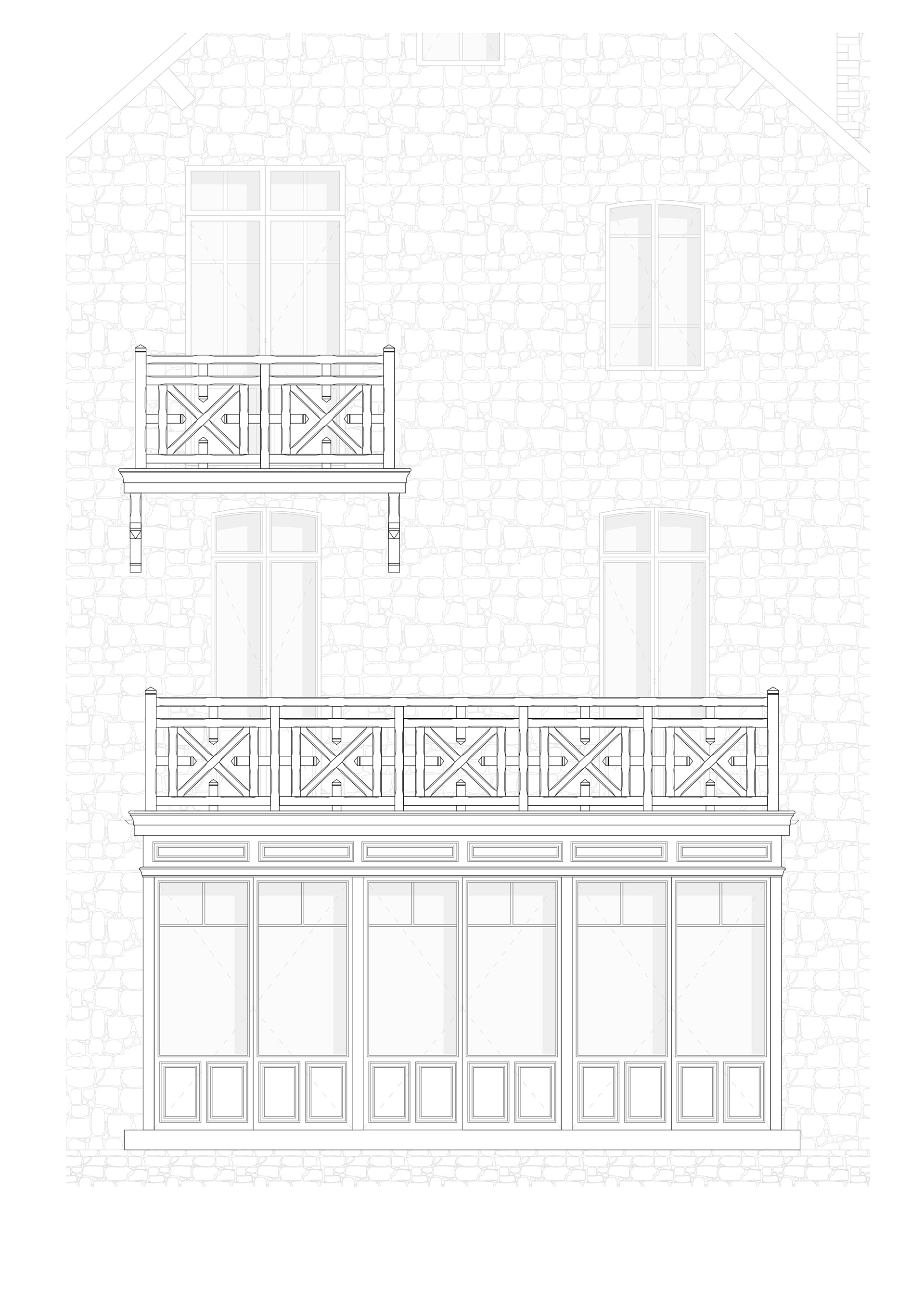 Détail bow window - projeté - La Moussette
