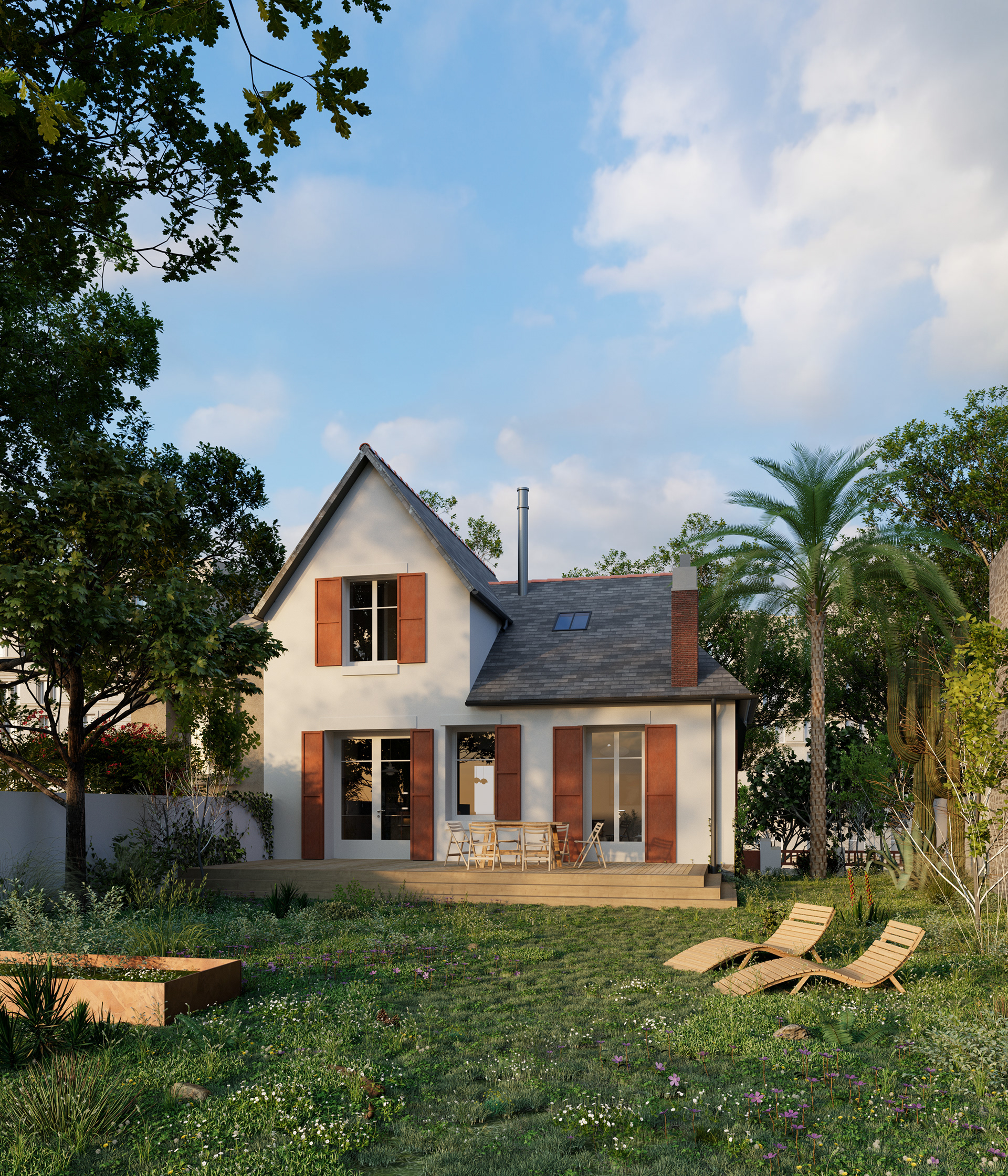 Façade - Côté Jardin 