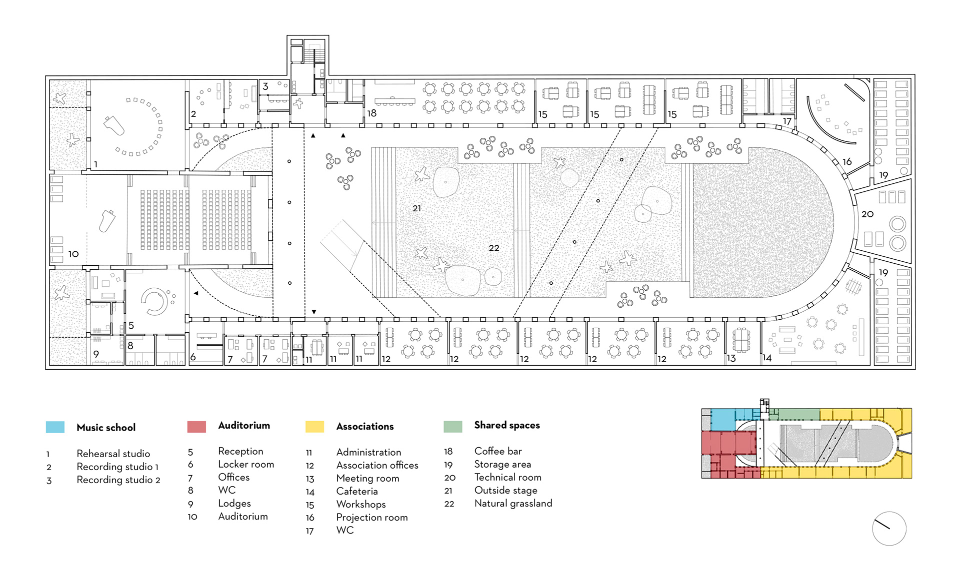 Plan Sous-Sol - Halles pénitentiaires - Groundscape