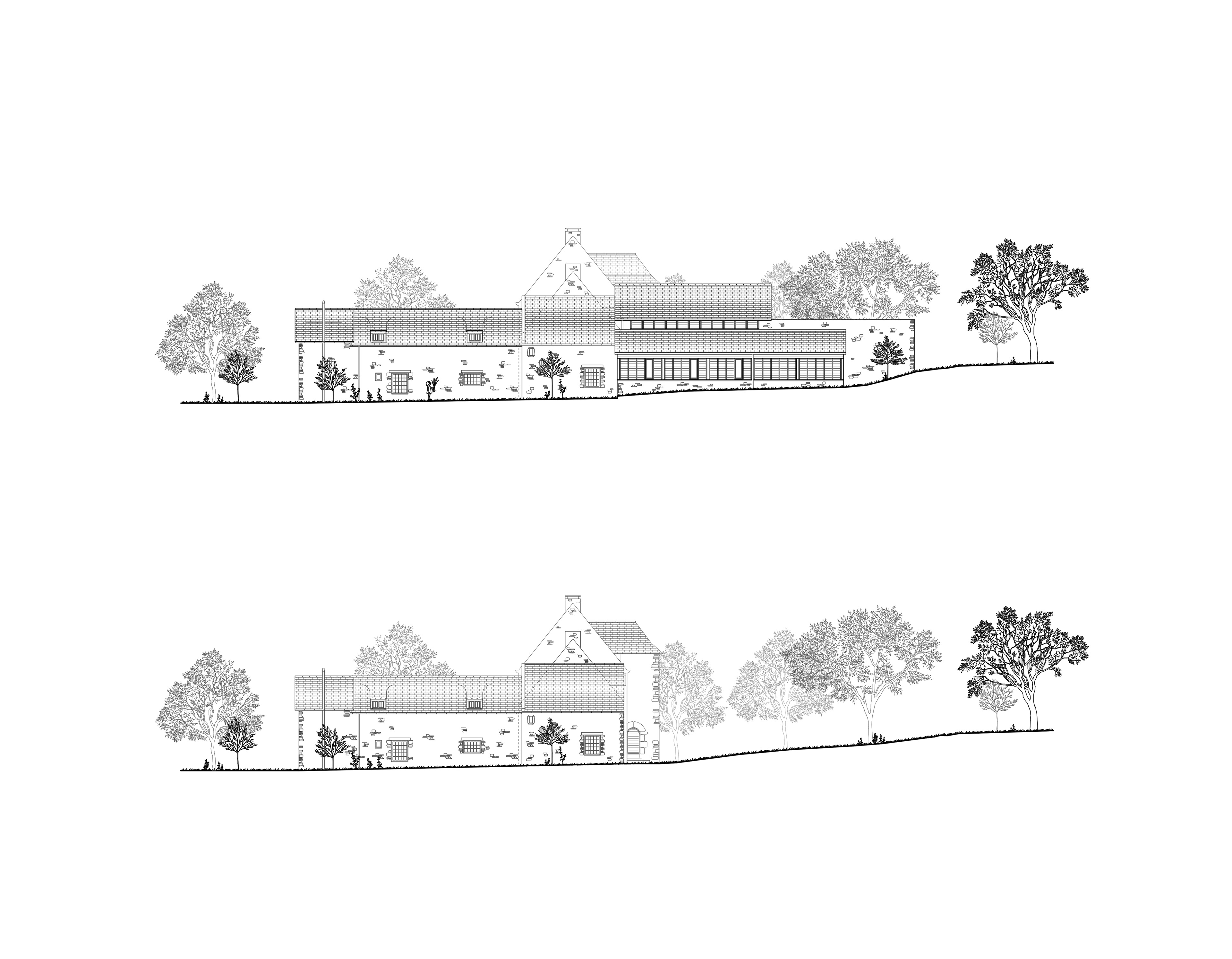 Façade SE - Existant & Projeté