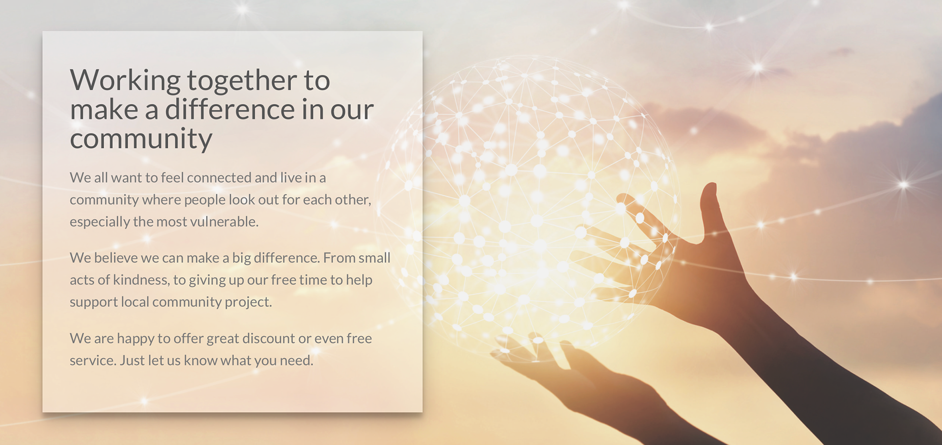 Contributing to Our Community