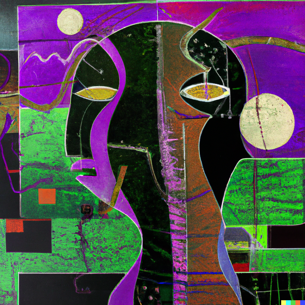 fear of the future of automation" painted by the next great abstract artist that has a style no-one has ever conceived
