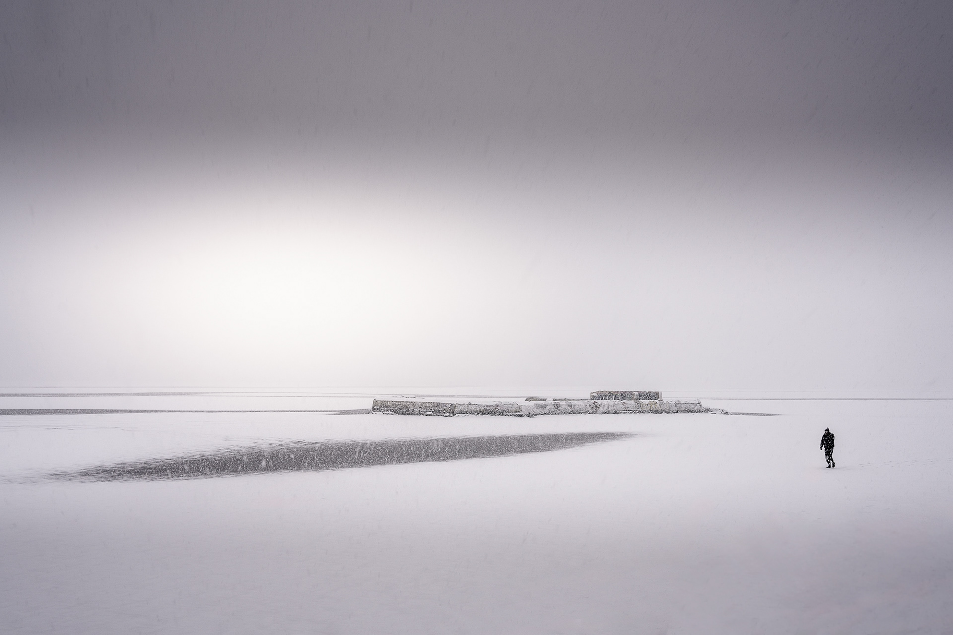 Sandymount baths in snow