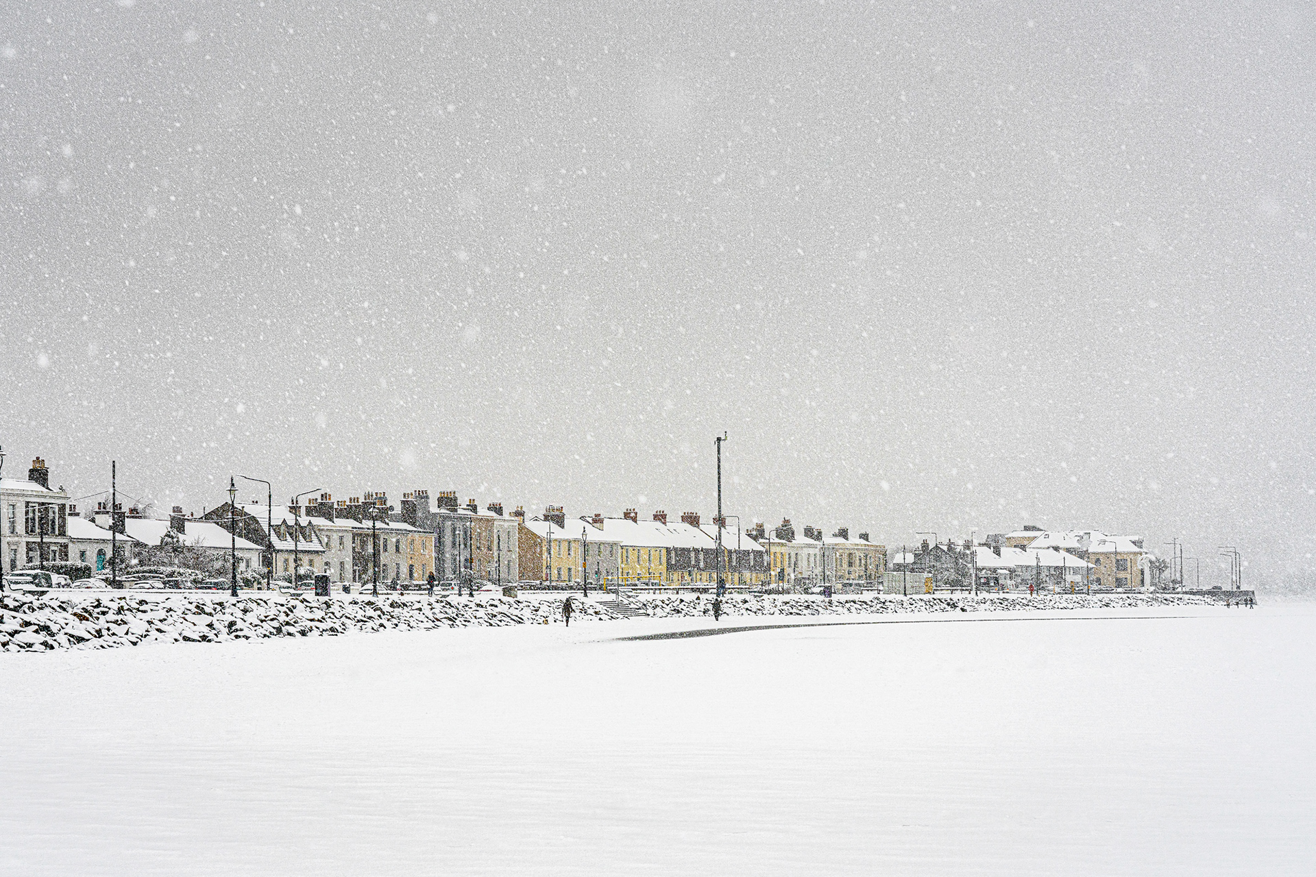 Sandymount Strand in the snow