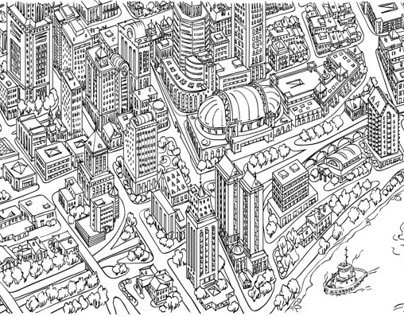 Lewis-Clark State College Architectural Illustration - Rabinky Art