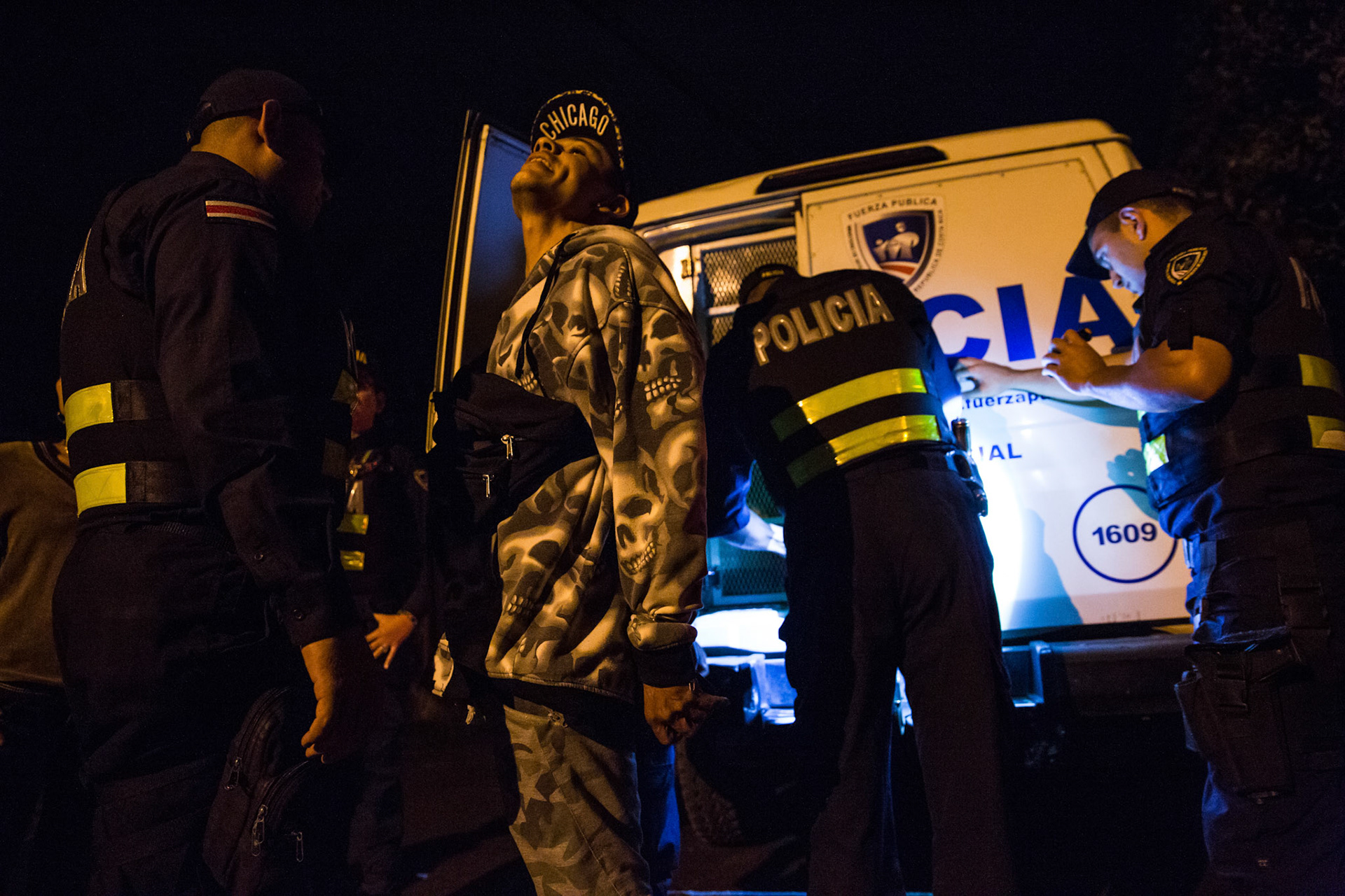 A police van's lock is rusted shut and won't open. Police departments around the country complain they don't have the equipment or funding to fight the drug war.
