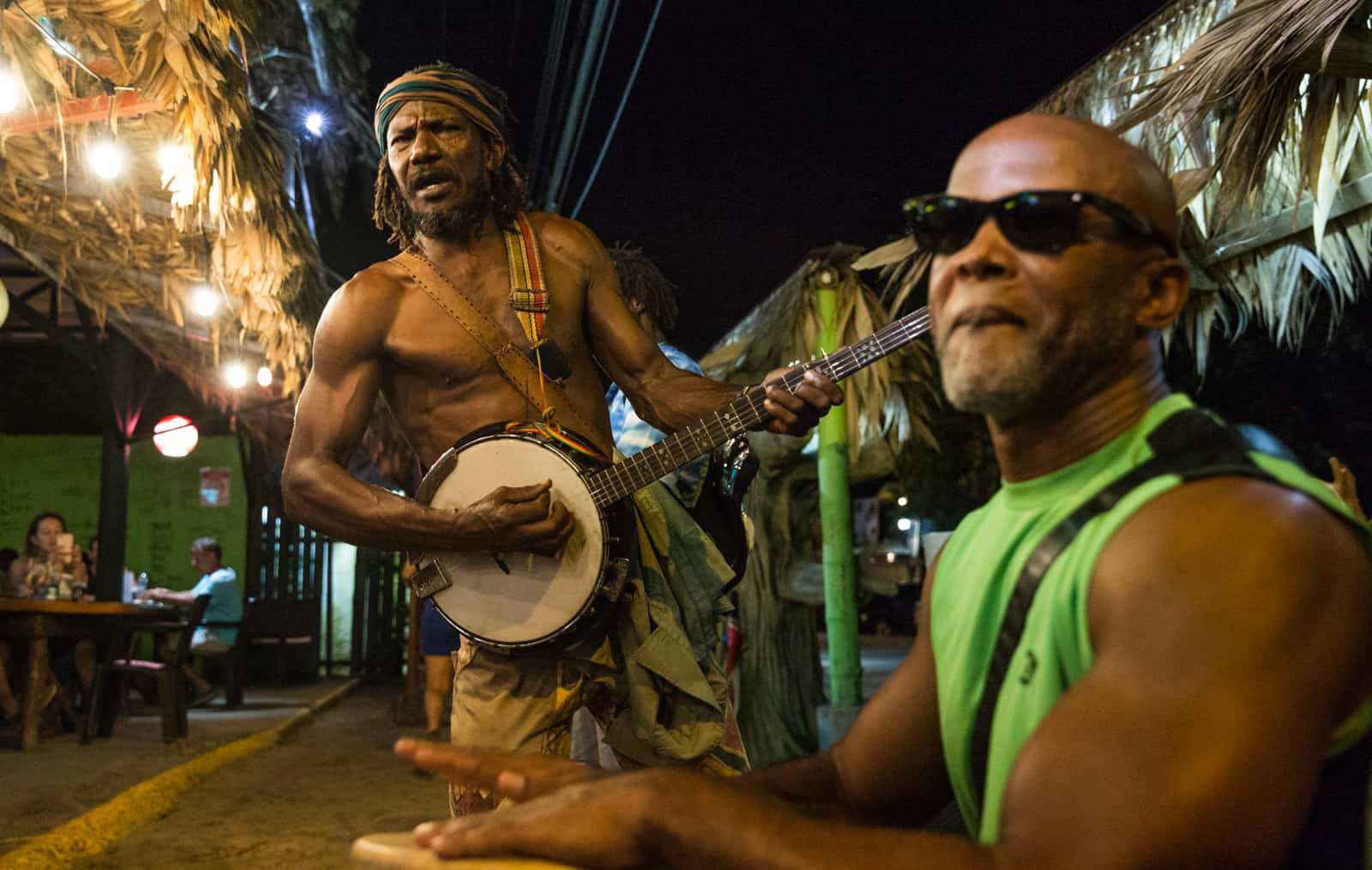 A band singing at Nema Bar in Puerto Viejo, Costa Rica.