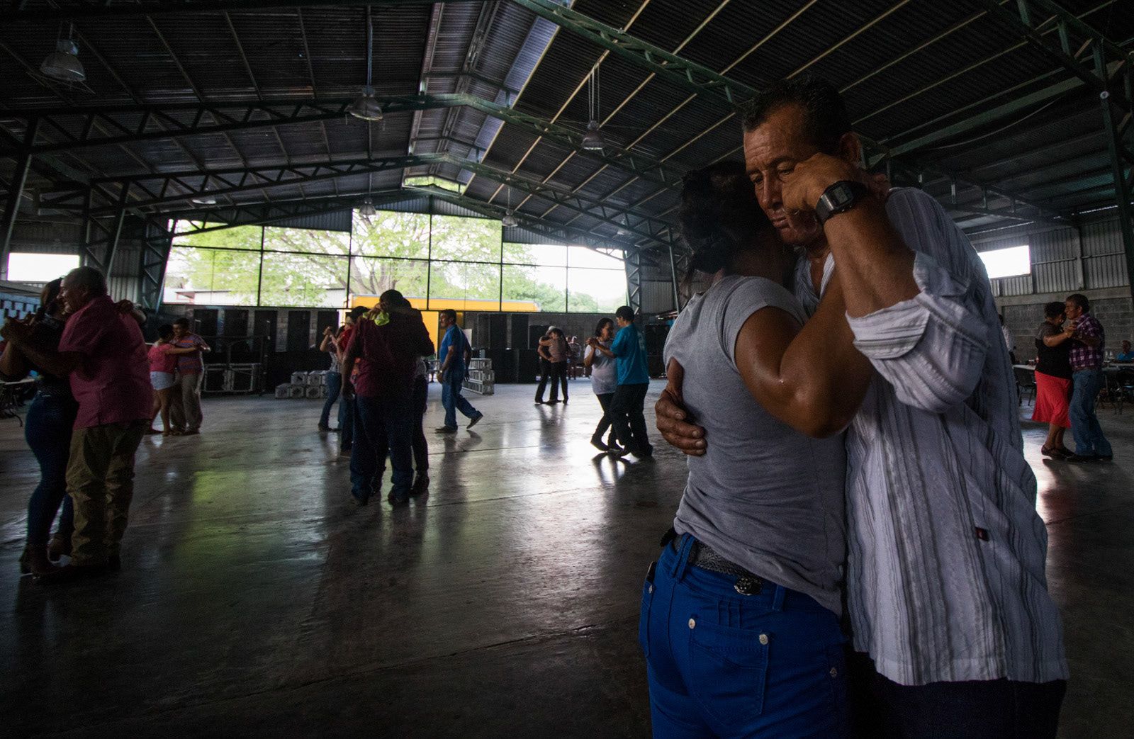 Couples in Colorado dance at a community event.