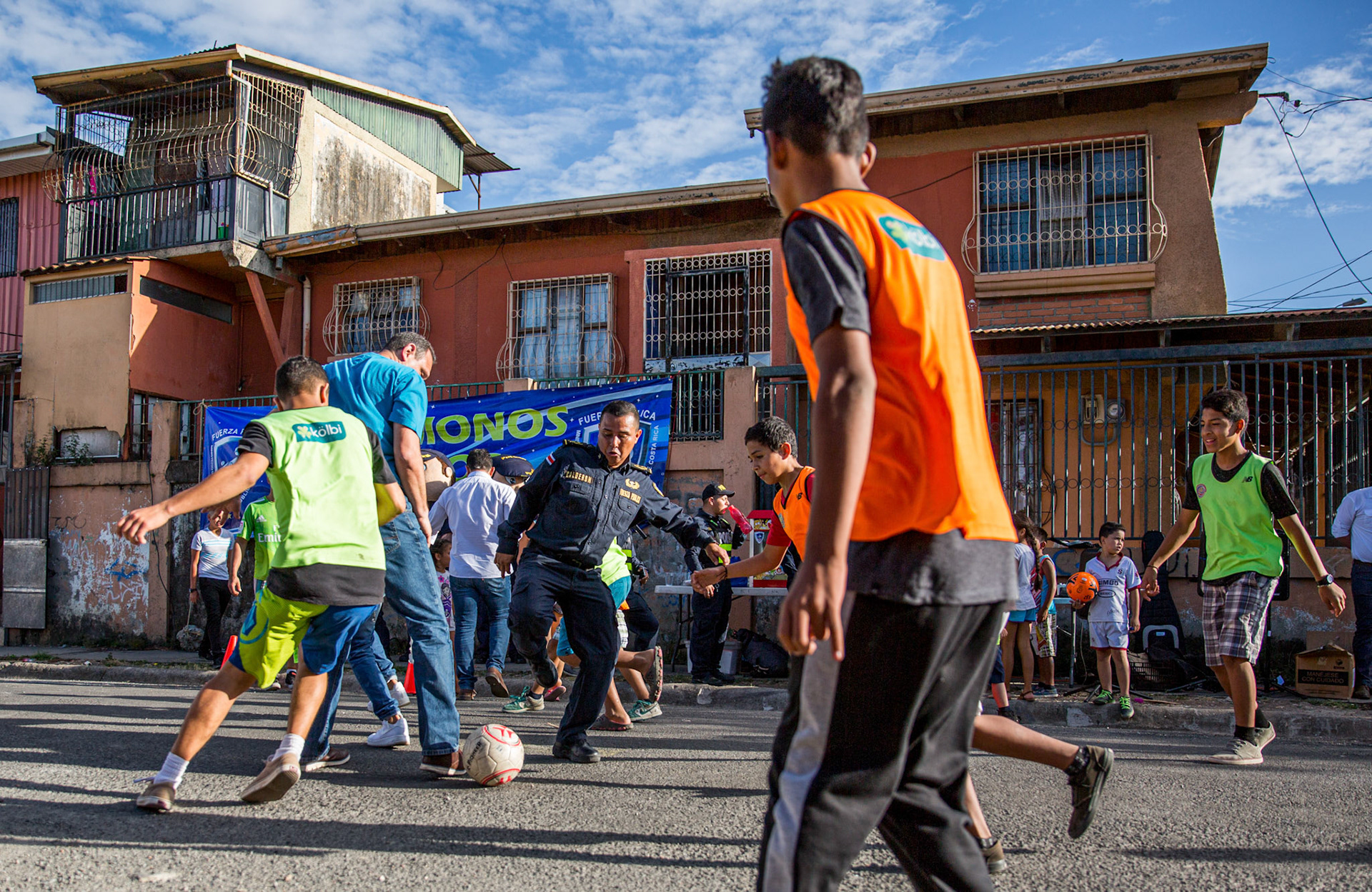 They often play soccer with local youths to foster a better relationship with the community. 
