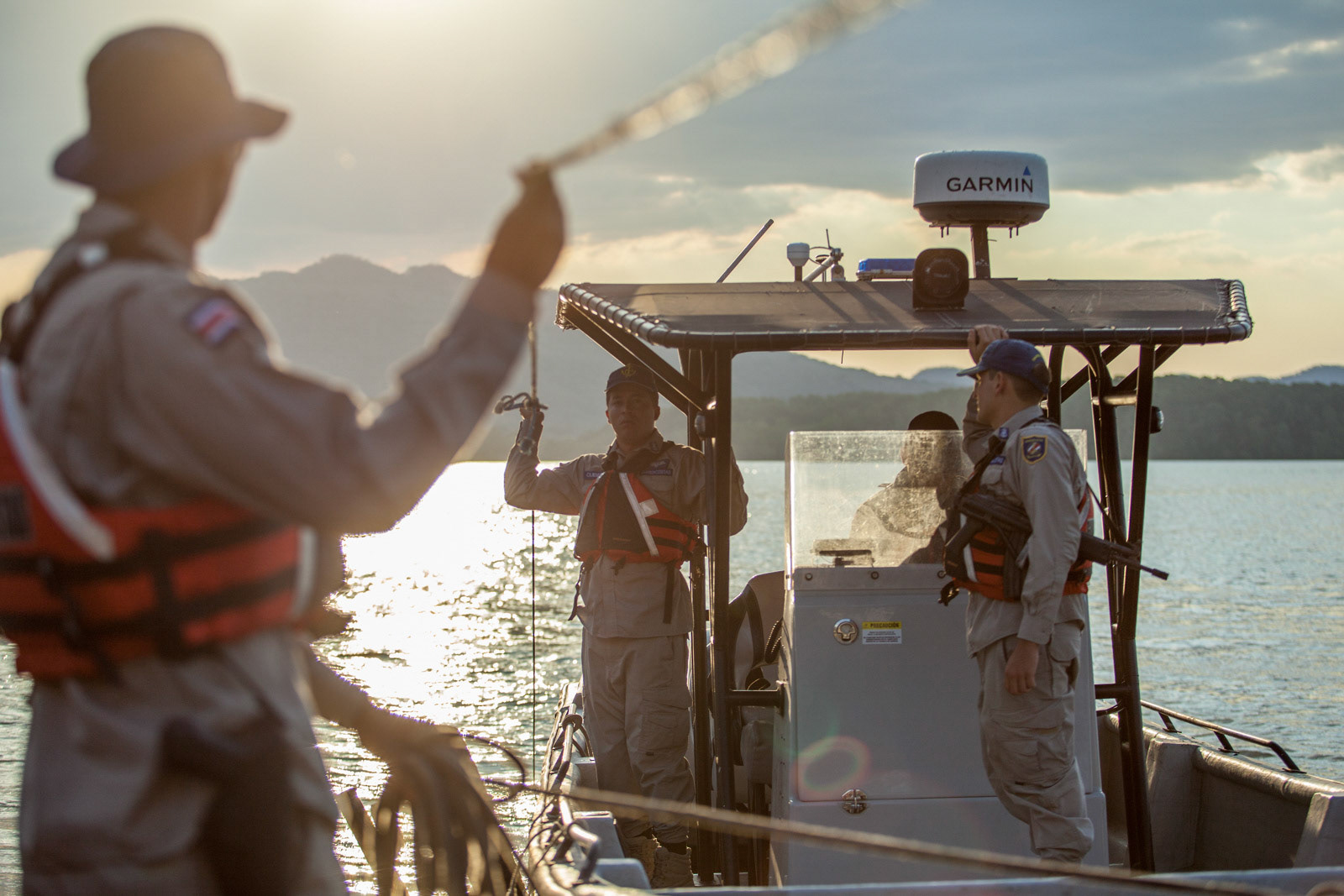 A young group of coast guard officers in Costa Rica.