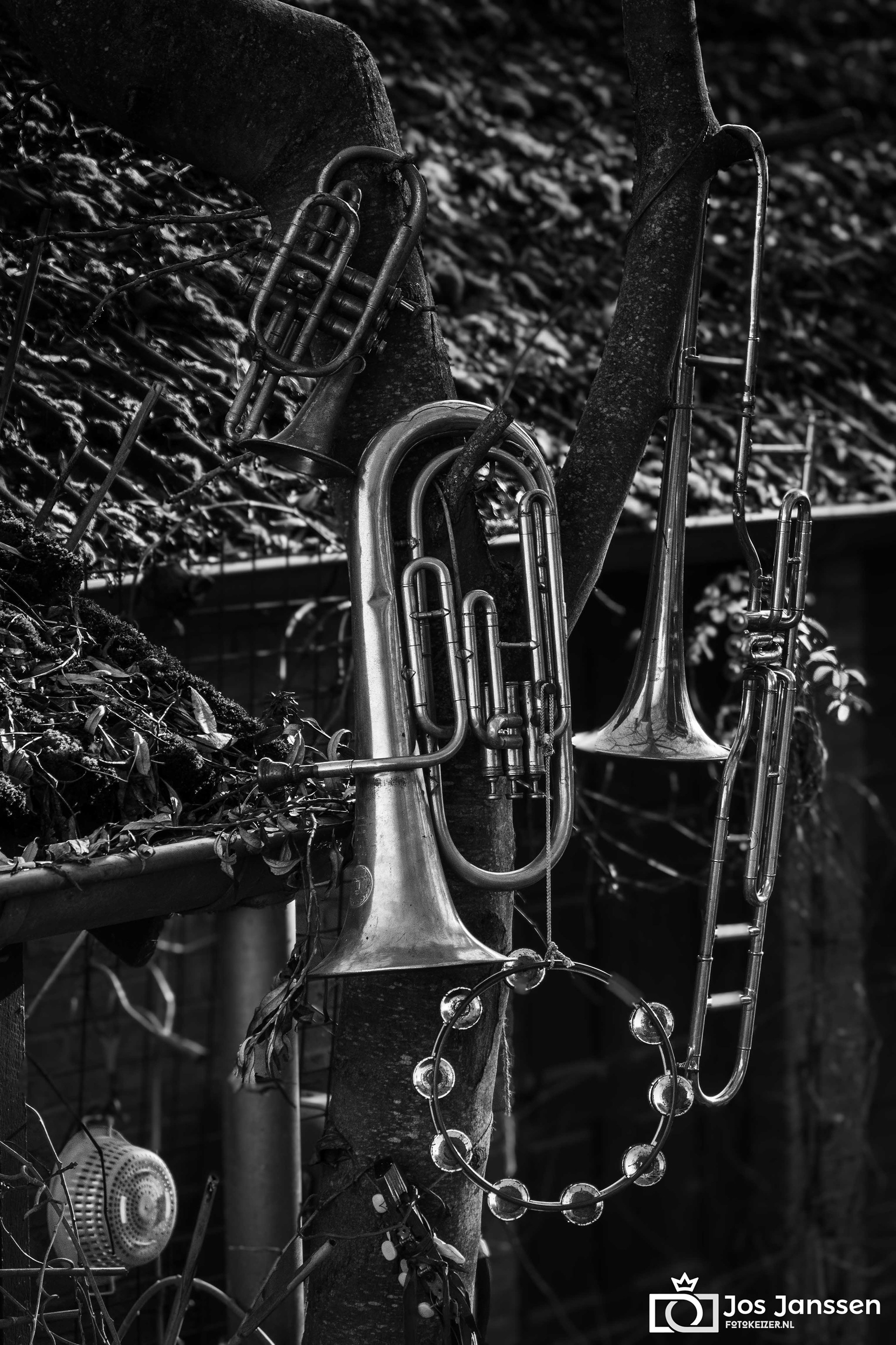 De fanfare rust uit.