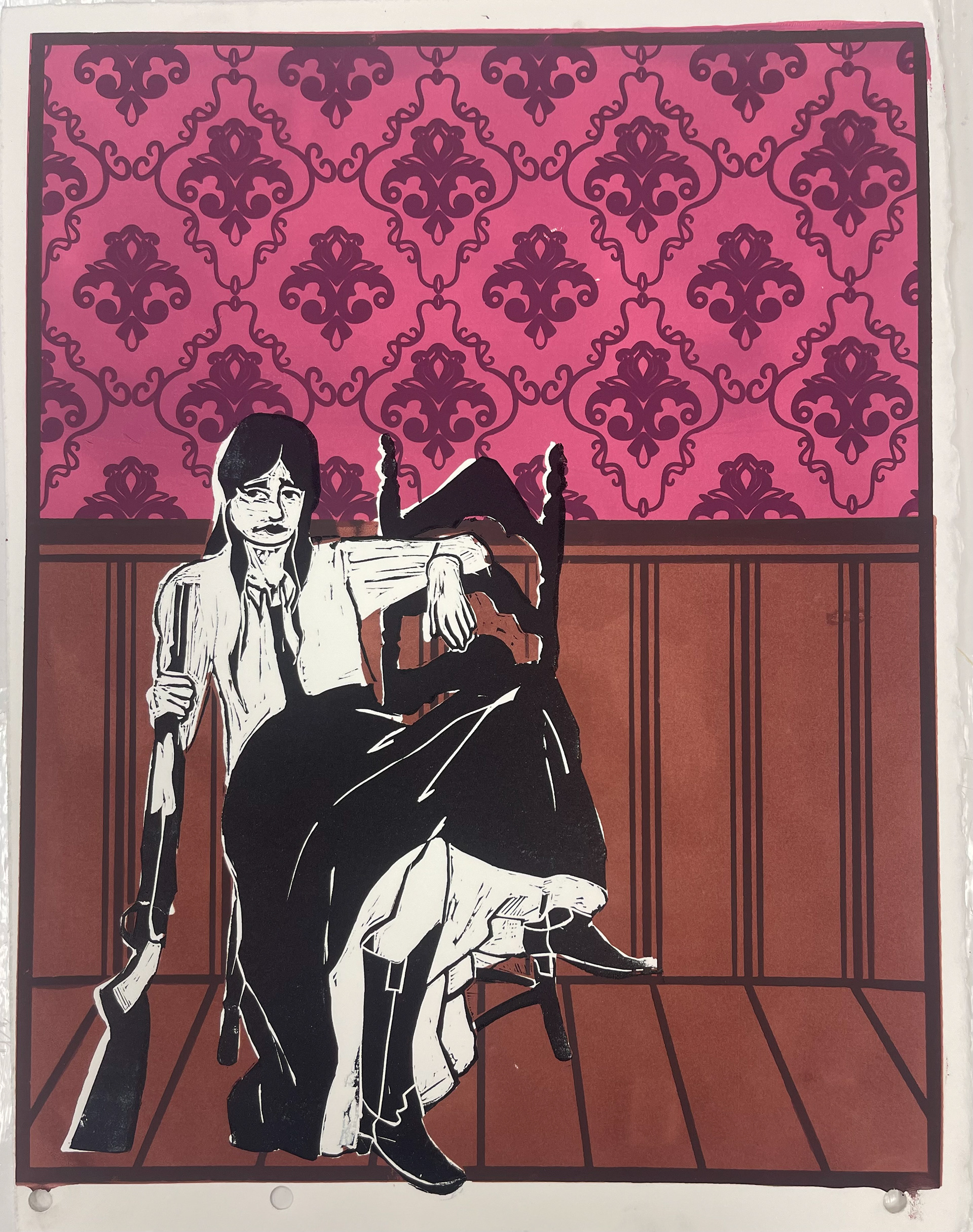 screen printing and linocut, 11x17