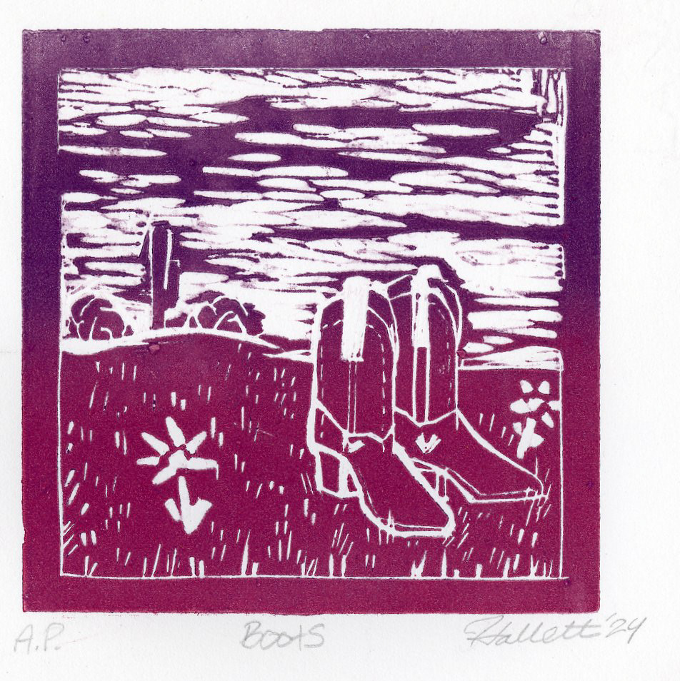 linocut, 4x4