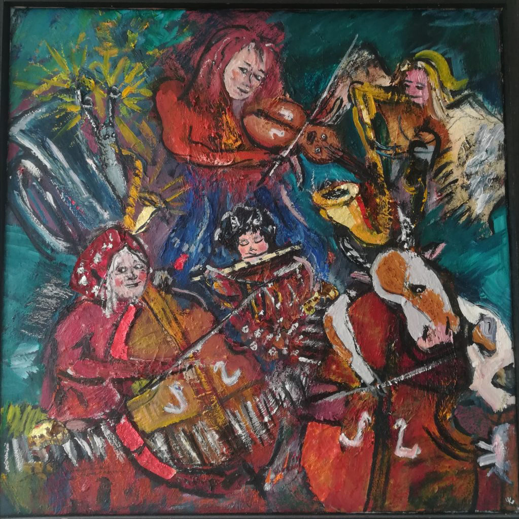 "Adoration of the baby violin"