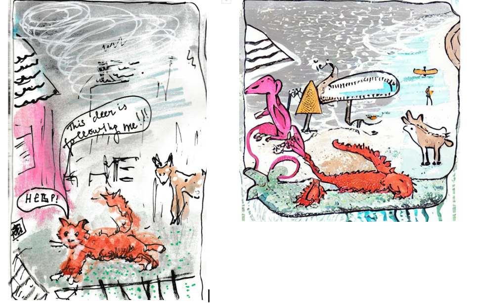 The making of Animals on the beach