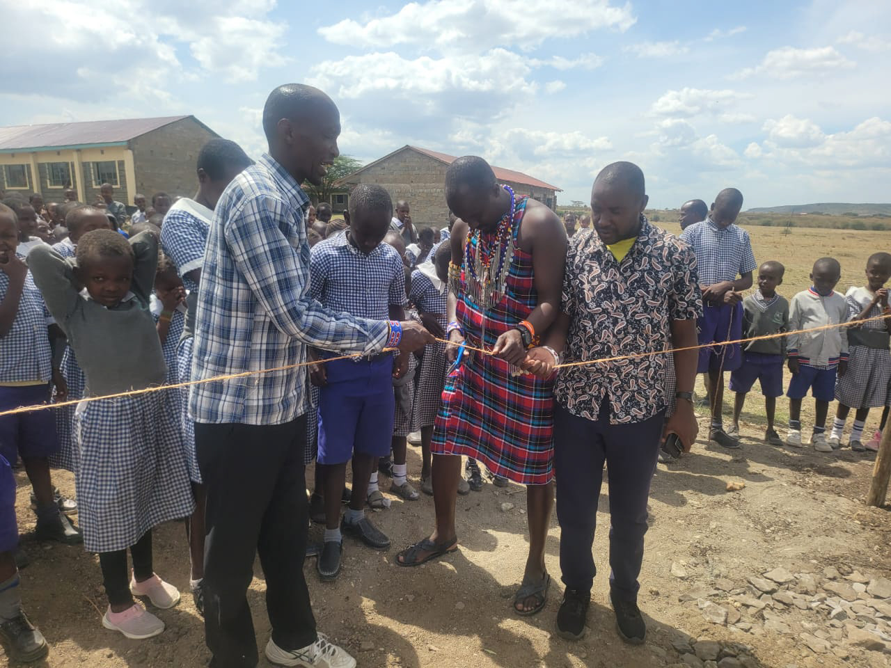 Ribbon cutting ceremony for the new girls toilets.