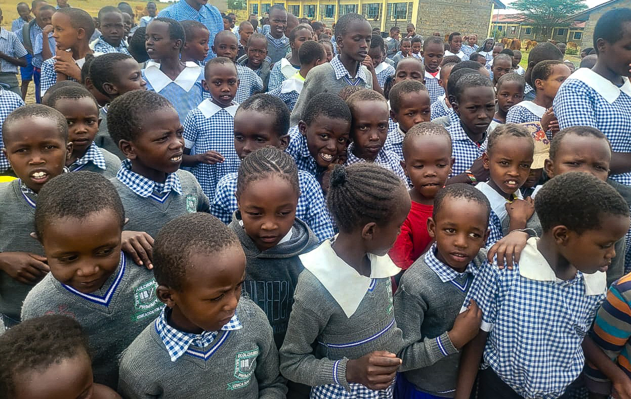Children at assembly.