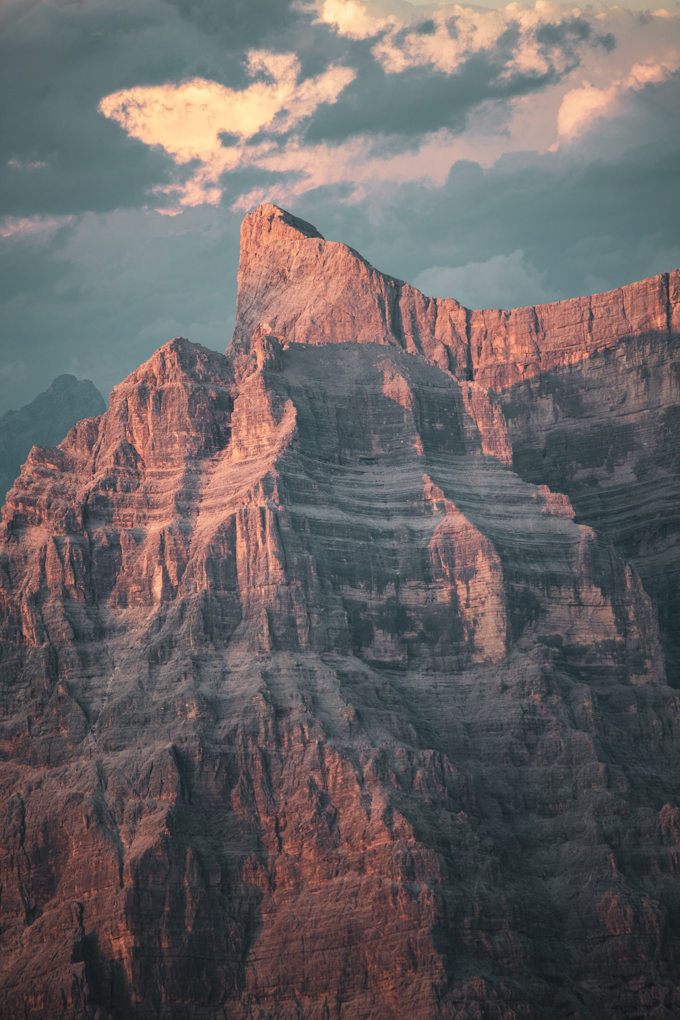 A portrait of the Monte Pelmo, from the top of Monte Civetta, Dolomites