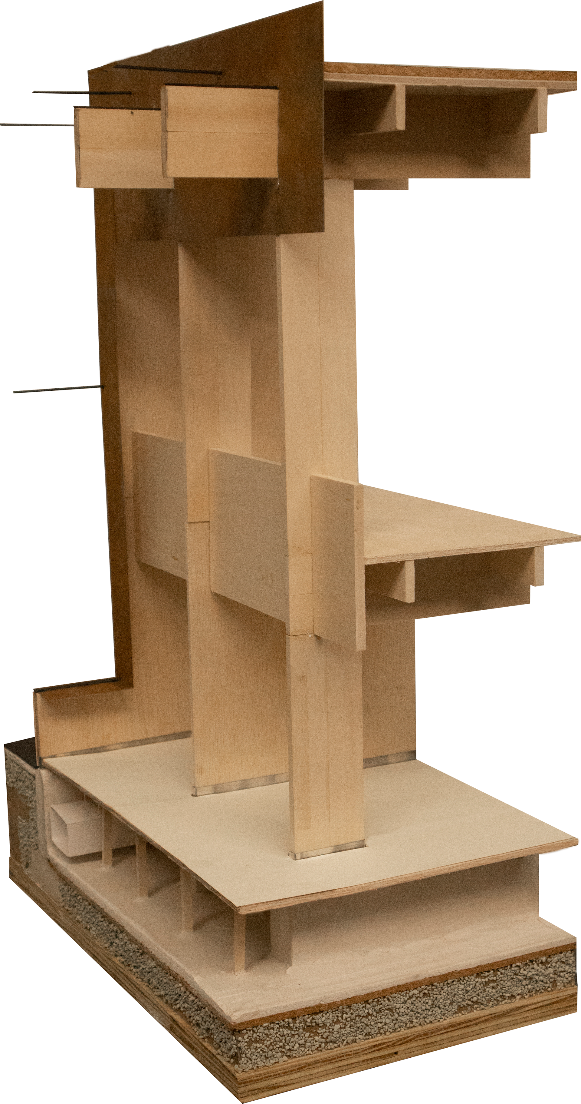 1/2" = 1' Section Model