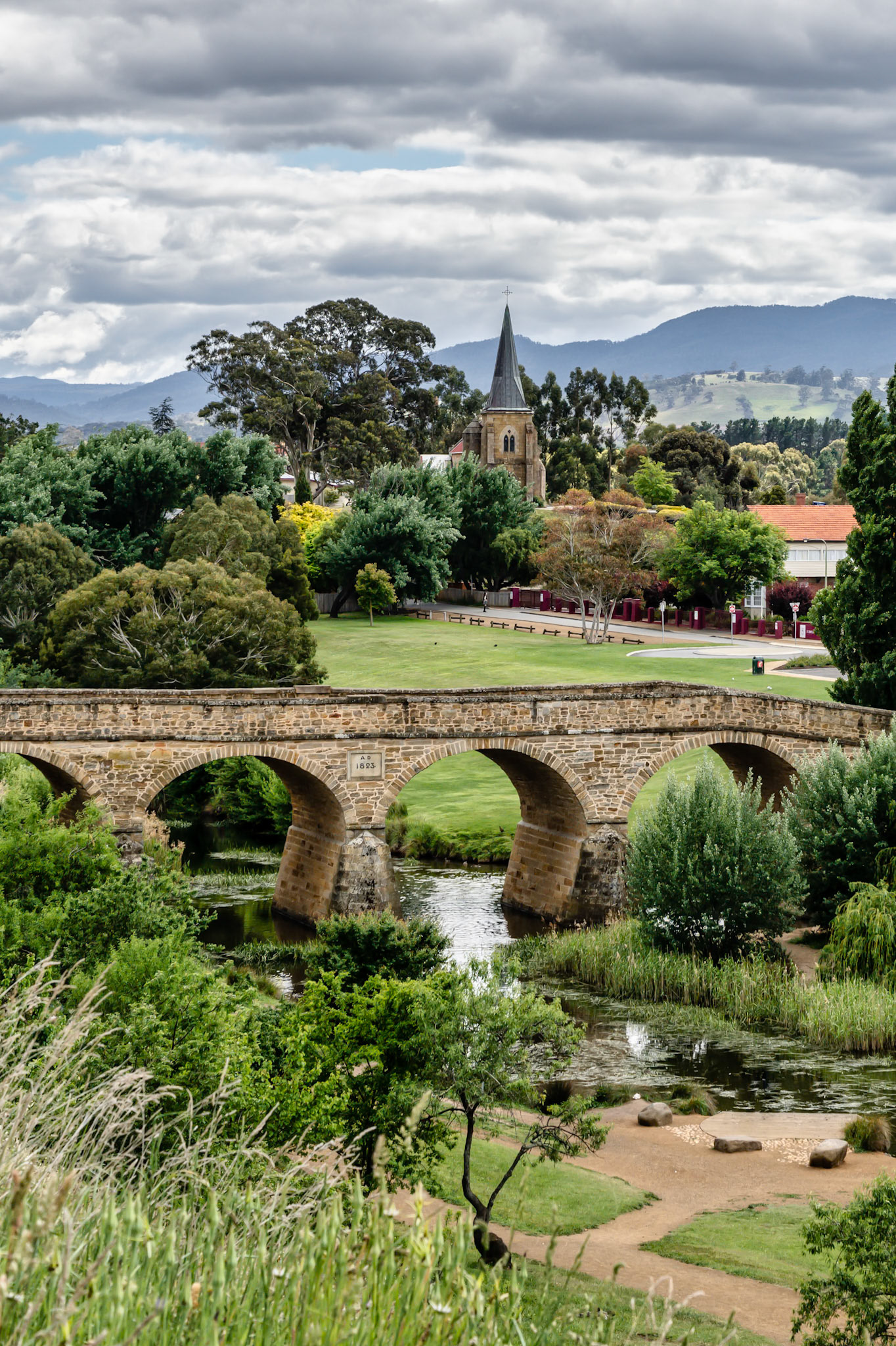 The Richmond Bridge is a heritage listed arch bridge located 25 kilometres north of Hobart in Tasmania, Australia. It is the oldest stone span bridge in Australia.