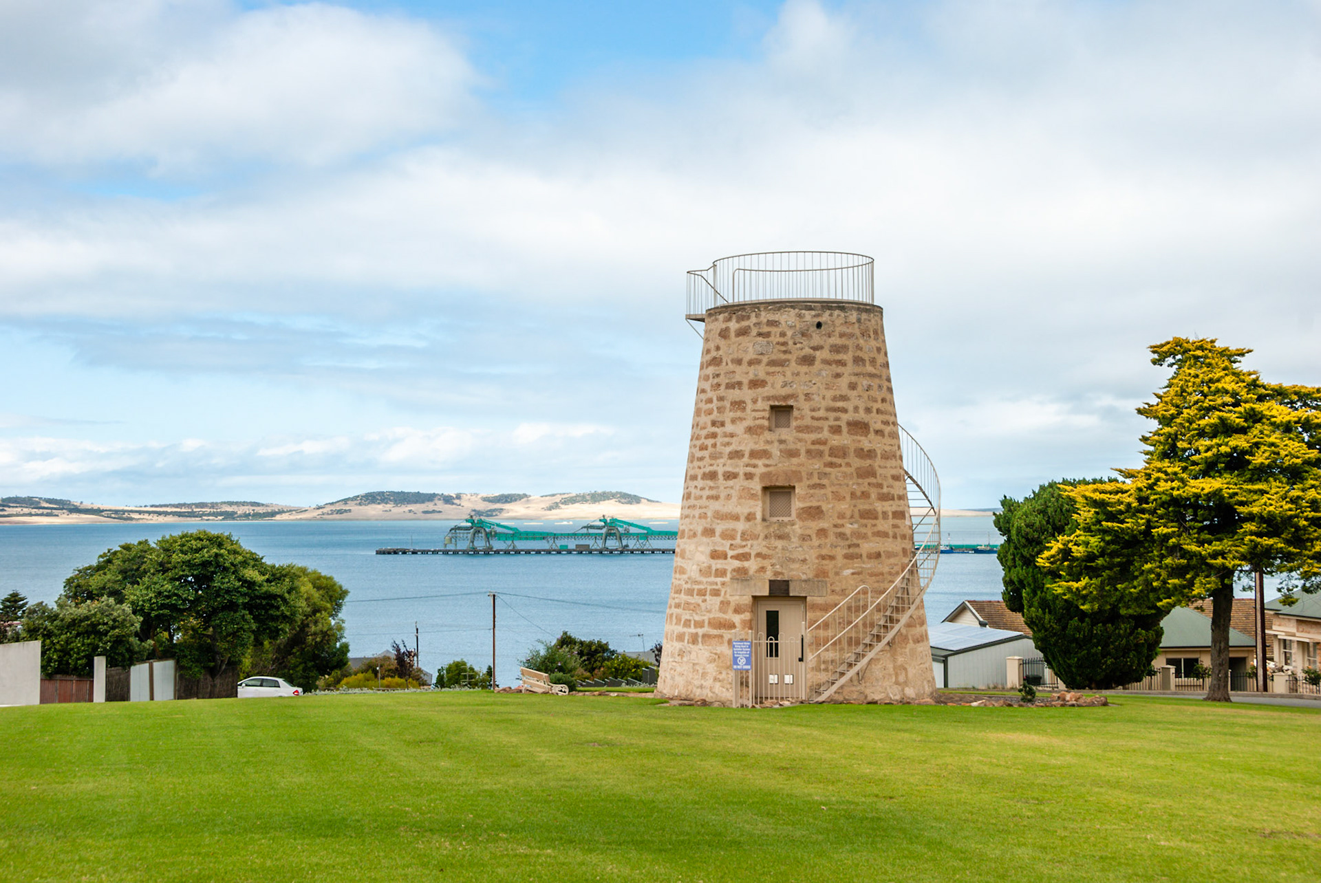 The Old Mill was built in 1846, is the oldest standing structure in Port Lincoln. It was built as part of a flour mill complex but never used for that purpose. The Old Mill is now a lookout tower with amazing views over the city and Boston Bay.