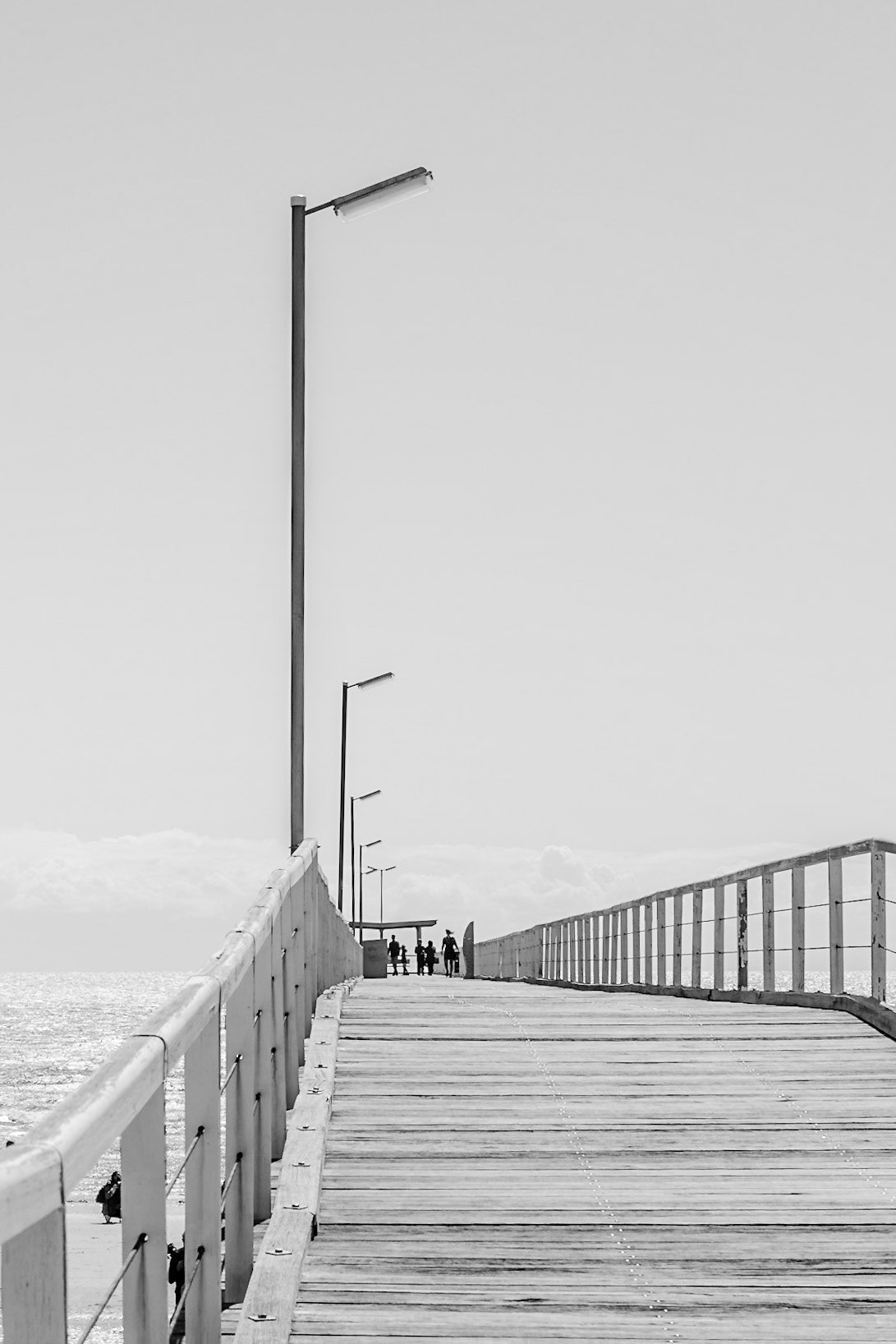 Largs Bay Jetty in Adelaide is a great place for a stroll or to go fishing.