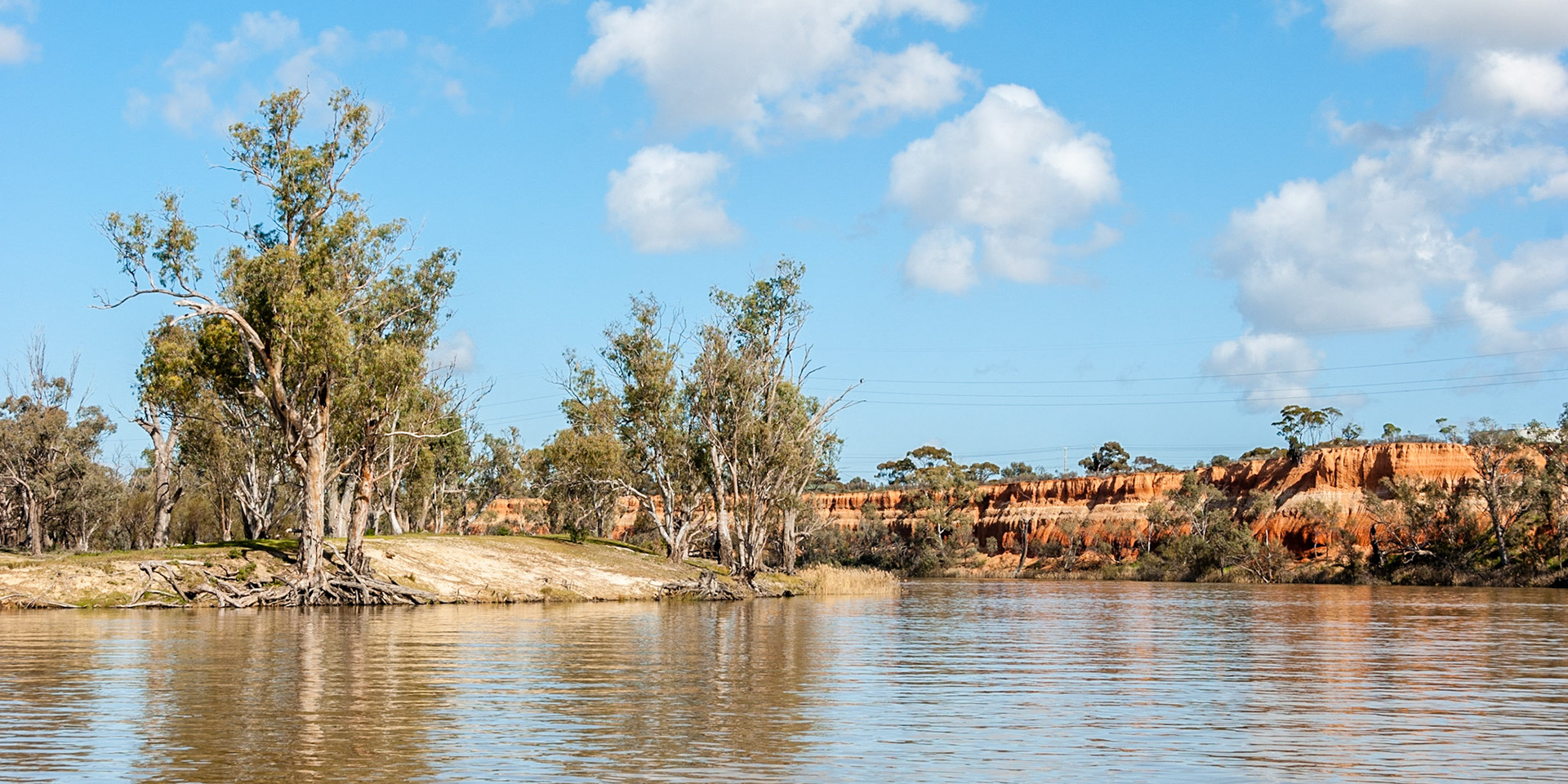 These red cliffs overlook the River Murray near Renmark in South Australia.