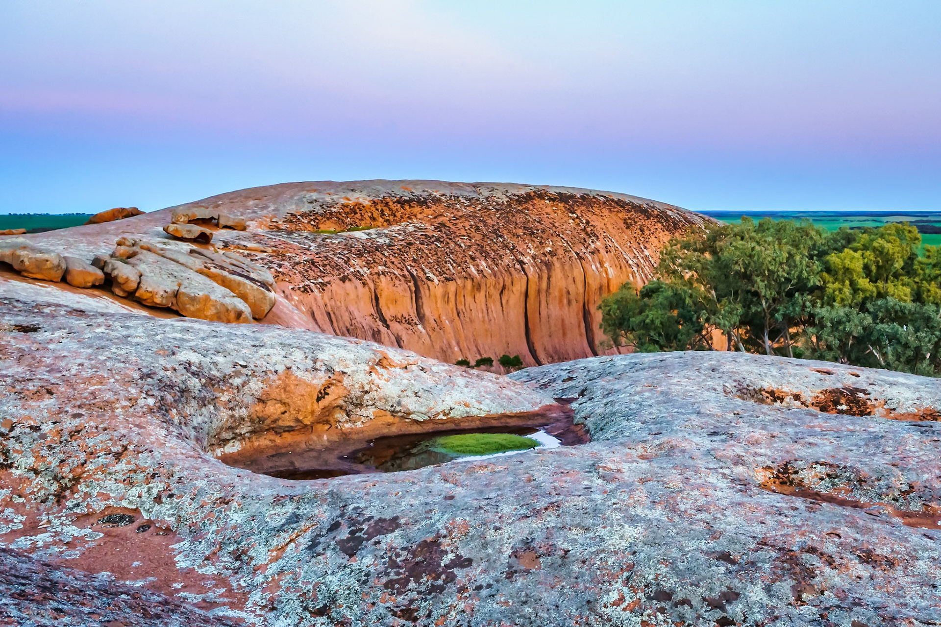 Pildappa Rock is a remote granite outcrop that has been eroded into the shape of a wave over millions of years.