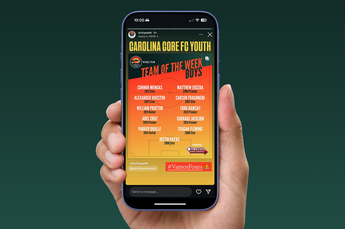 Social Media - Carolina Core FC Youth