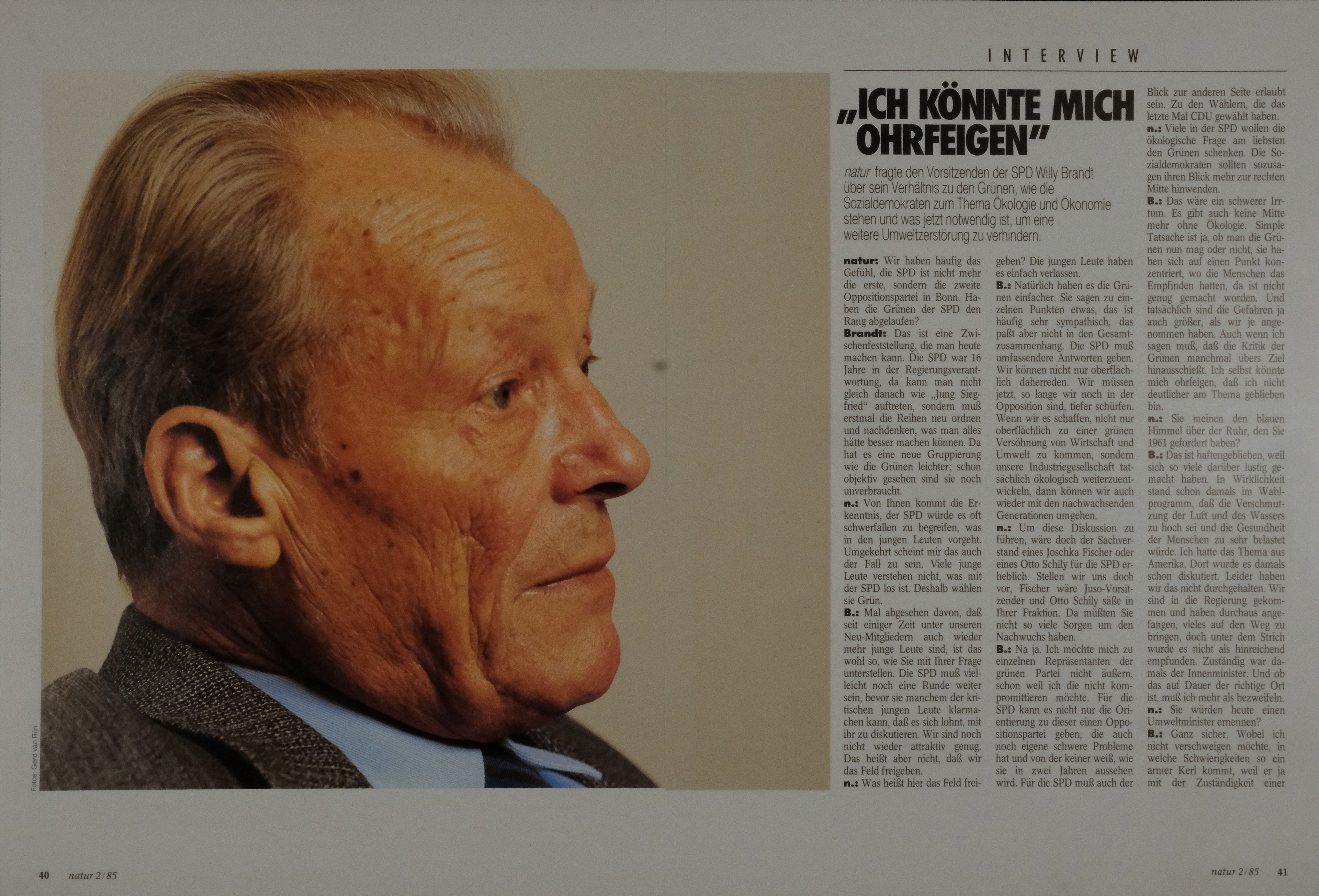 Willy Brandt für Natur, Bonn 1985