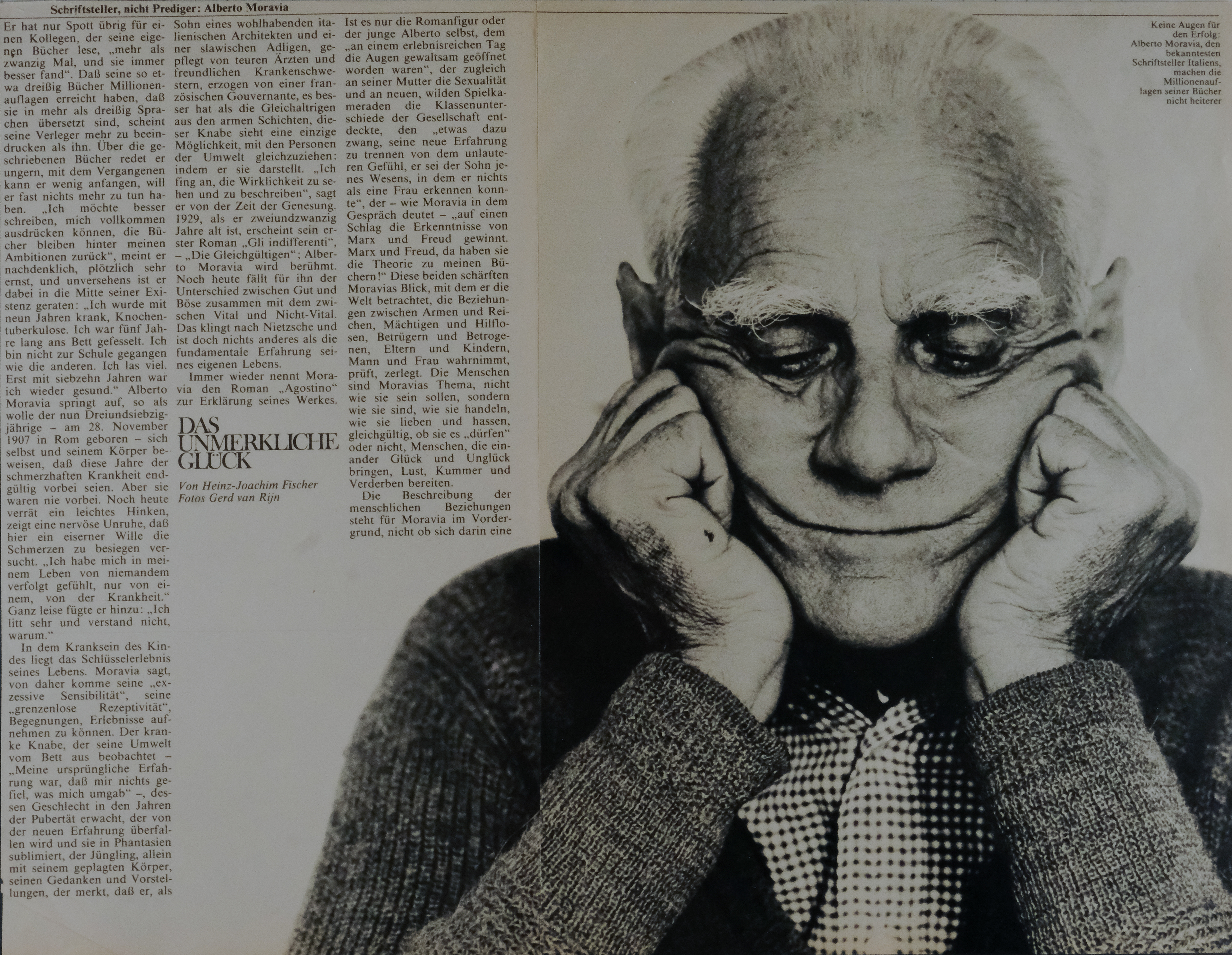 Alberto Moravia für FAZ Magazin. Rom 1981