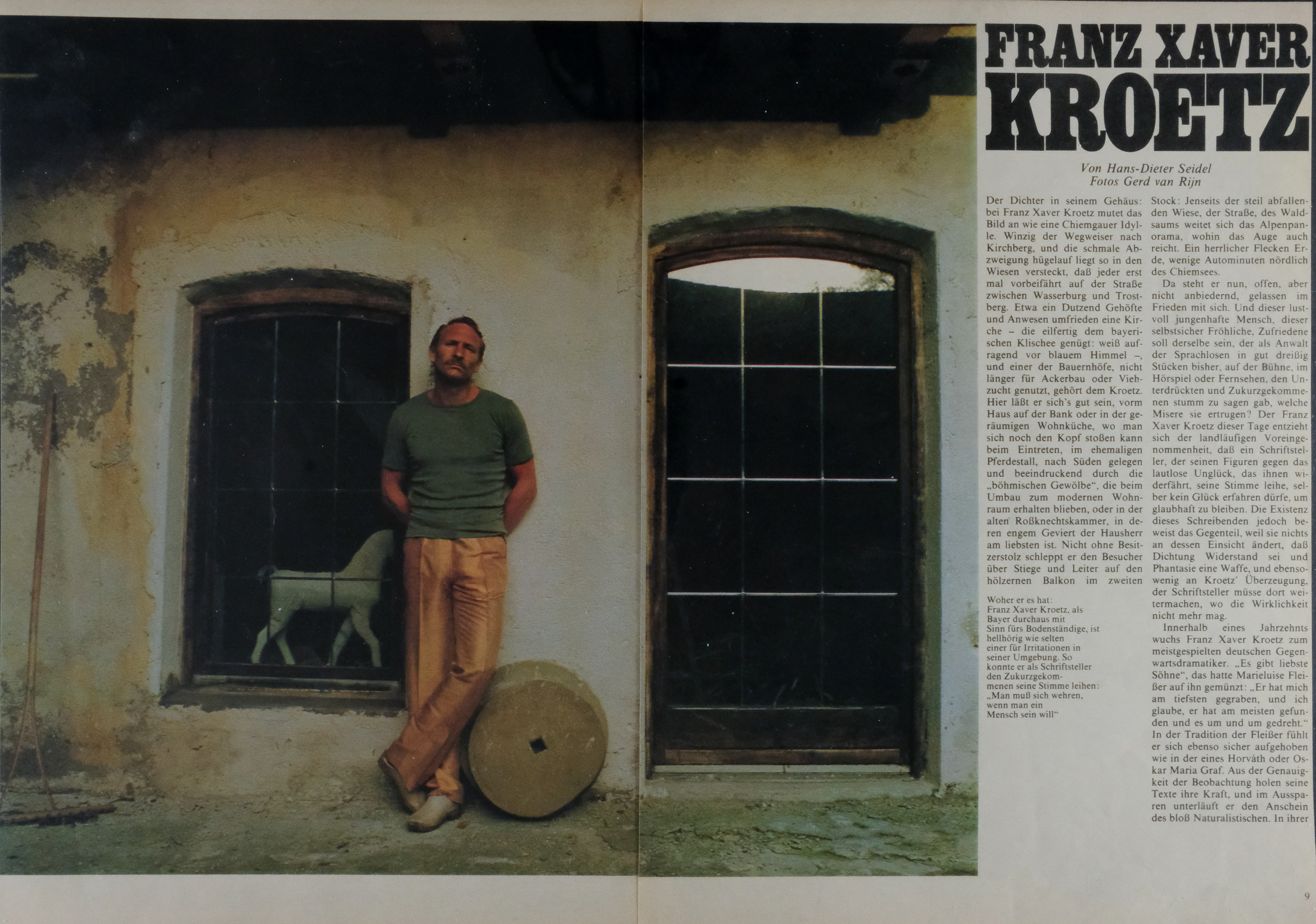 Franz Xaver Kroetz für FAZ Magazin, 1983