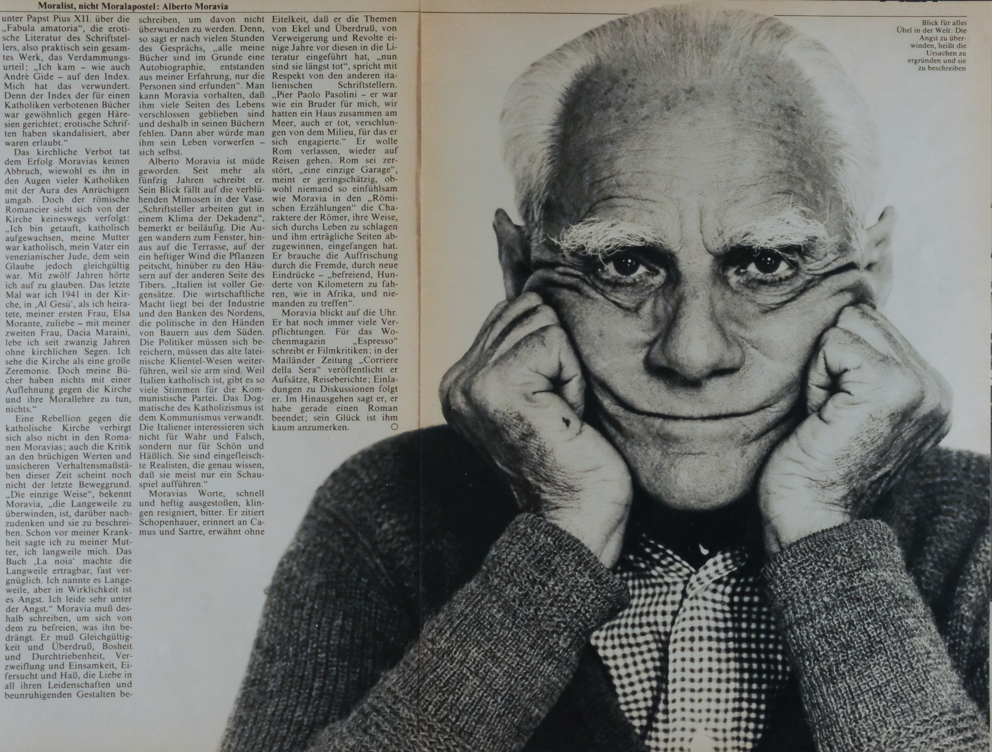 Alberto Moravia für FAZ Magazin. Rom 1981