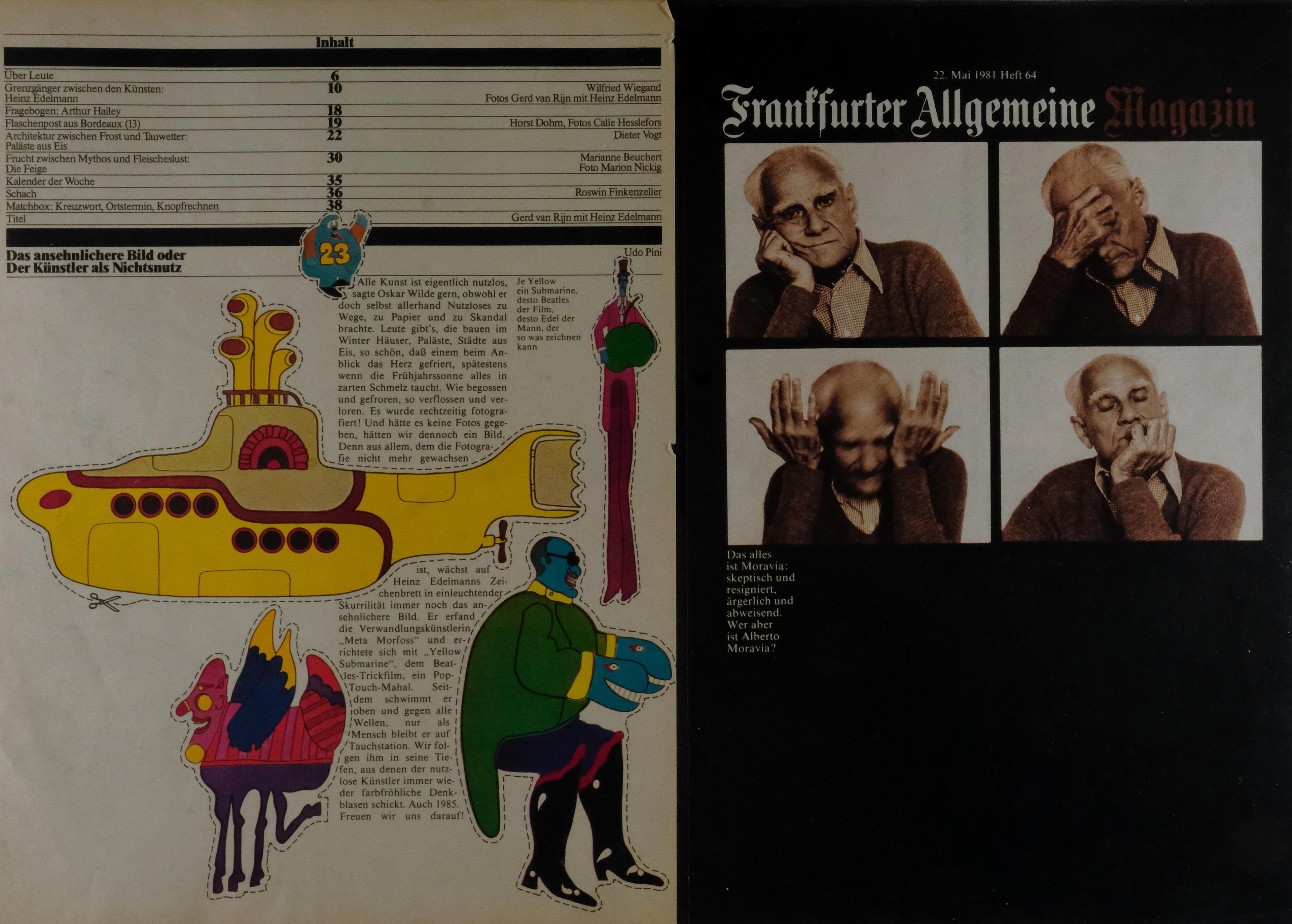 Alberto Moravia für FAZ Magazin. Rom 1981