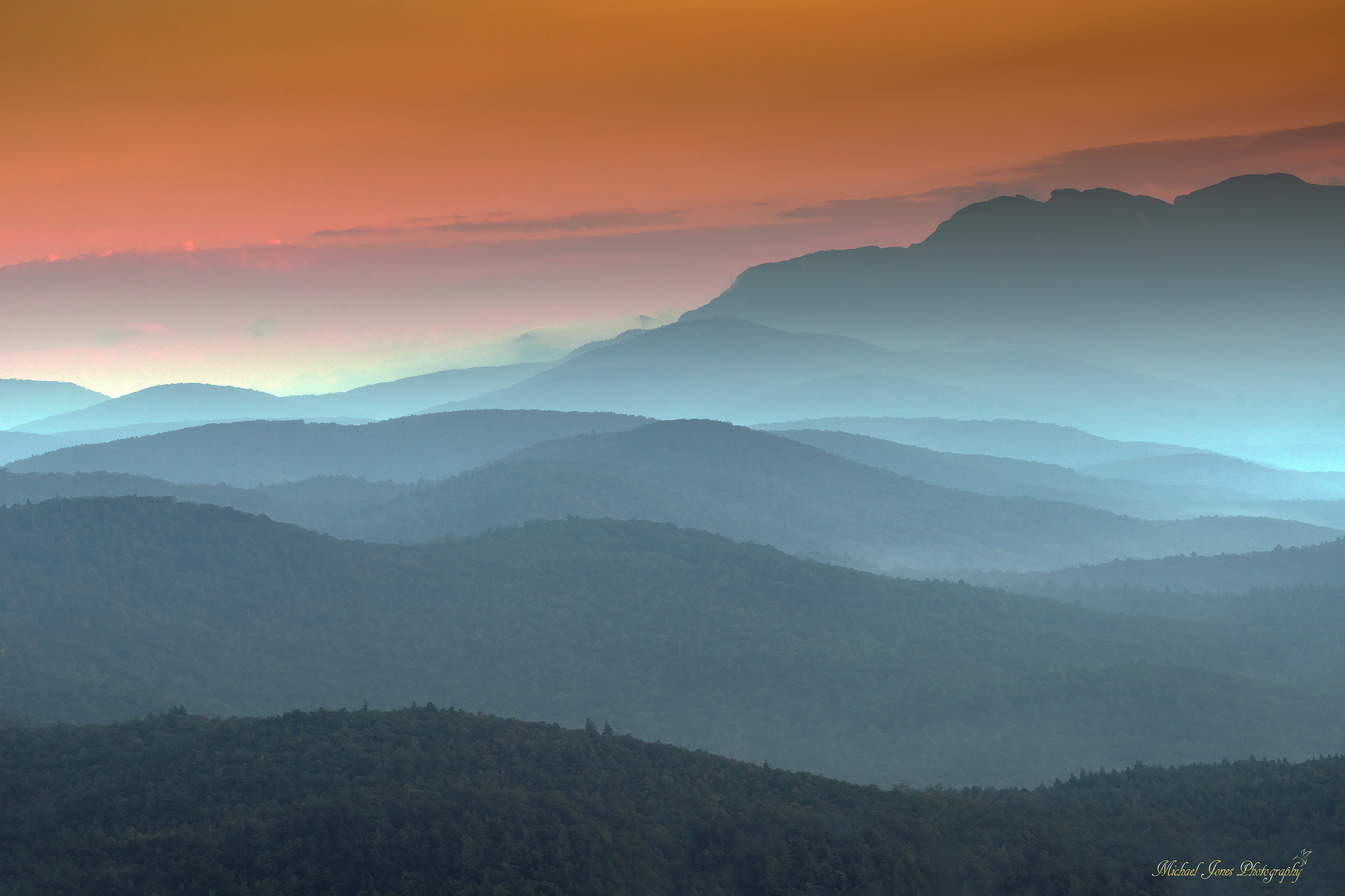 Pastel Mountain Morning - North of Table Rock - Linville Gorge