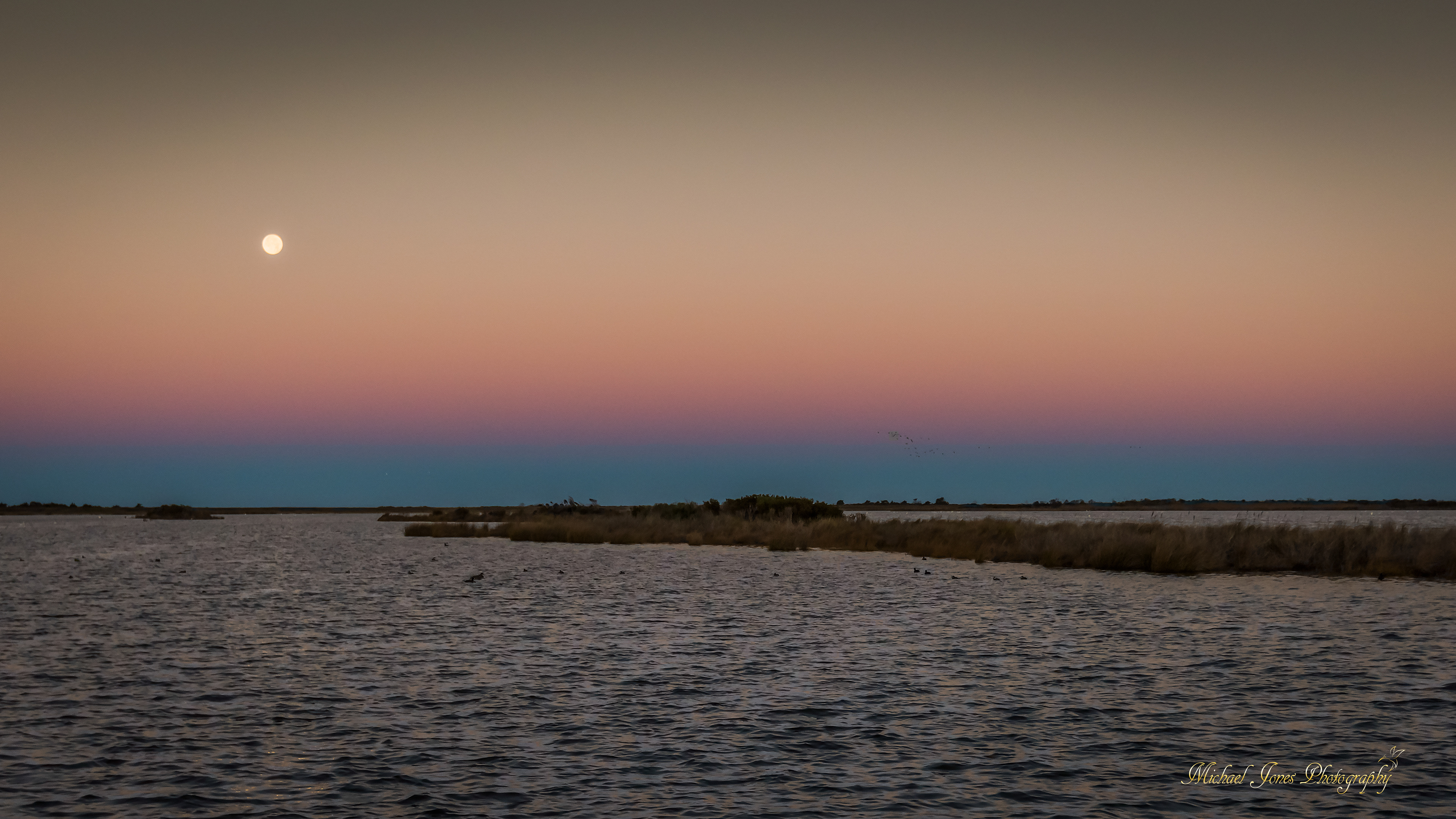 Moonset - Pea Island National Wildlife Refuge, NC