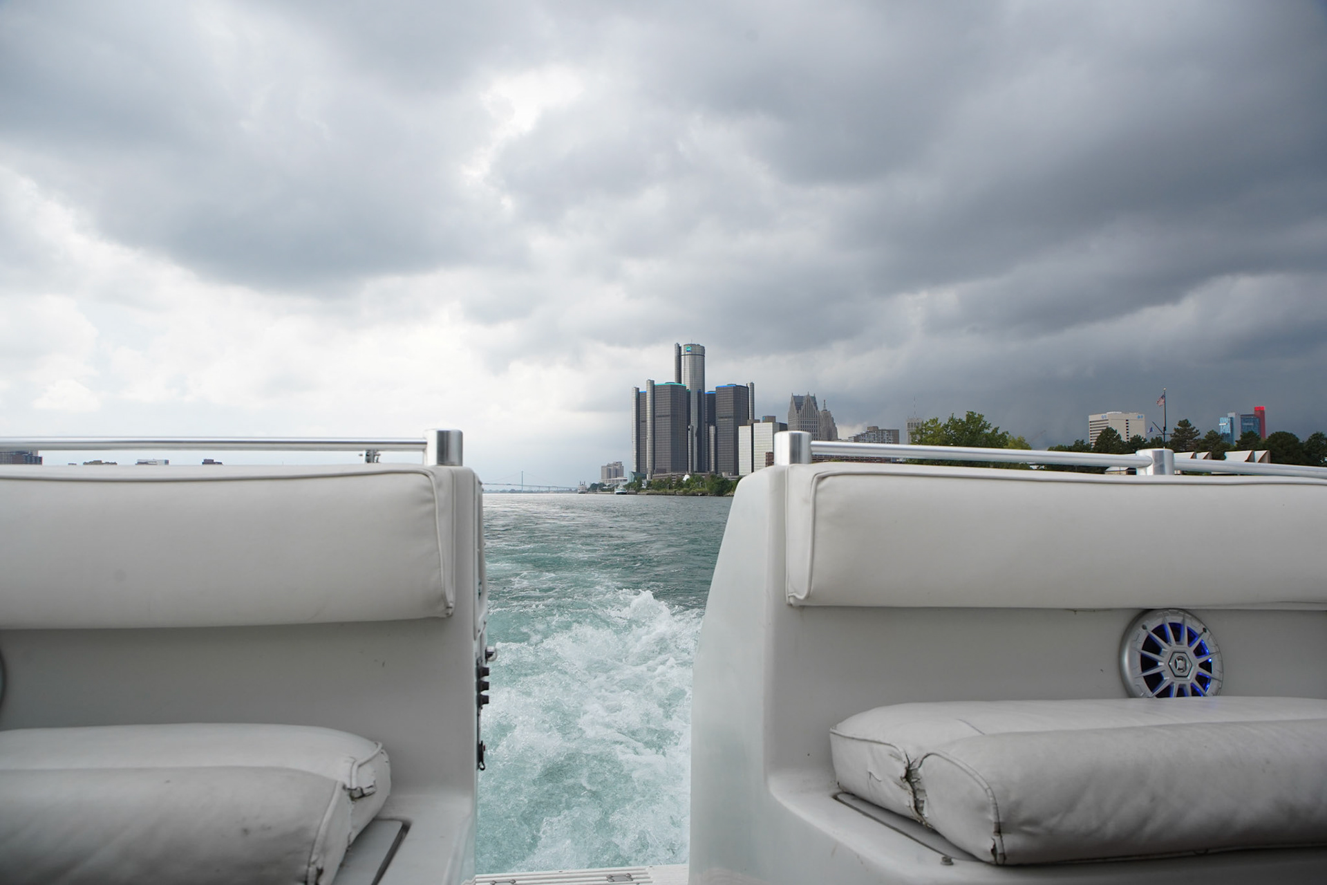 in Detroit on Friday, August 27, 2021. Raymond Mccants II keeps his boat at Riverside Marina, a black owned marina in the city of Detroit.