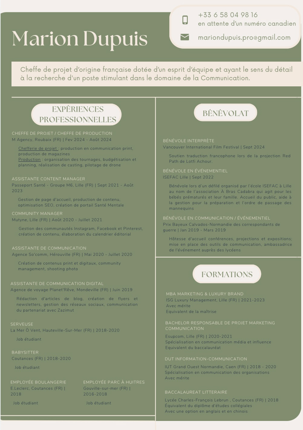 CV Marion Dupuis partie 1