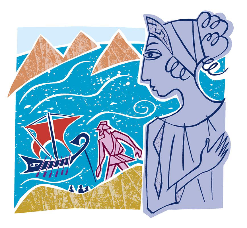Grekisk mytologi, illustration för läromedel i svenska, Gleerups