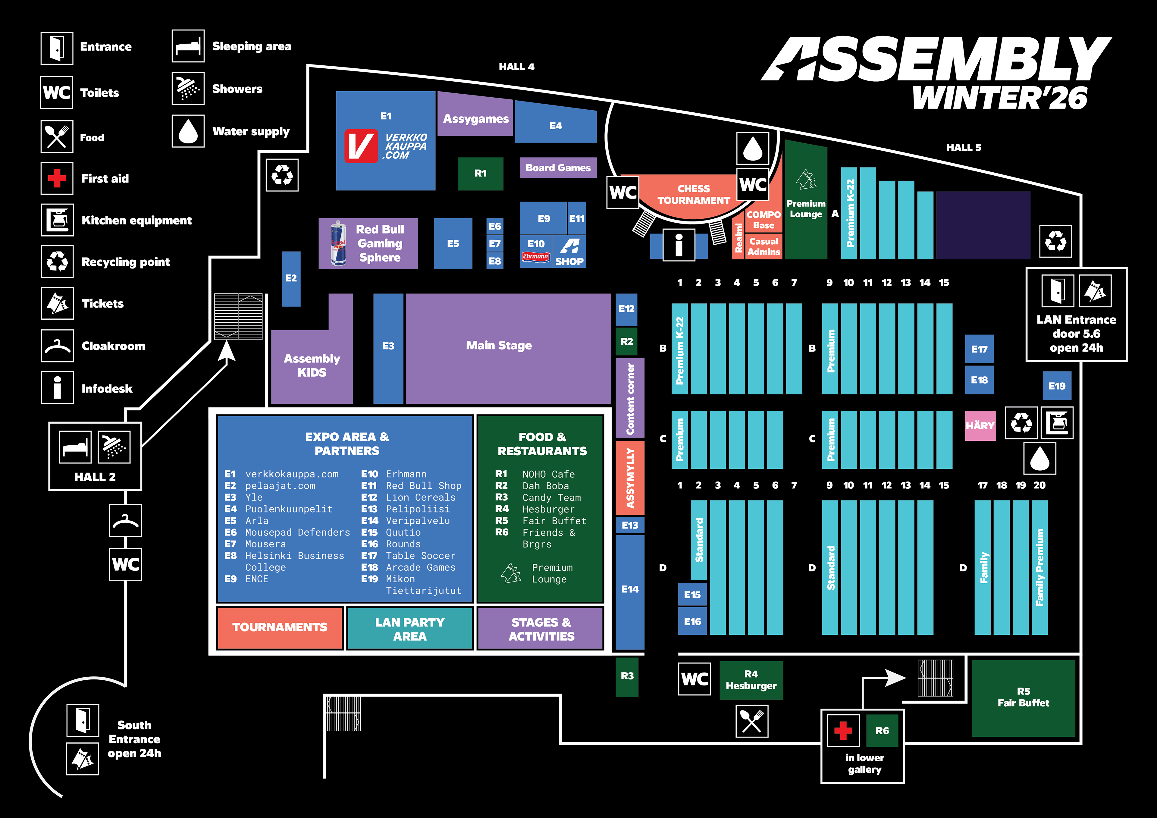 Assembly Winter 2026 - tapahtumakartta