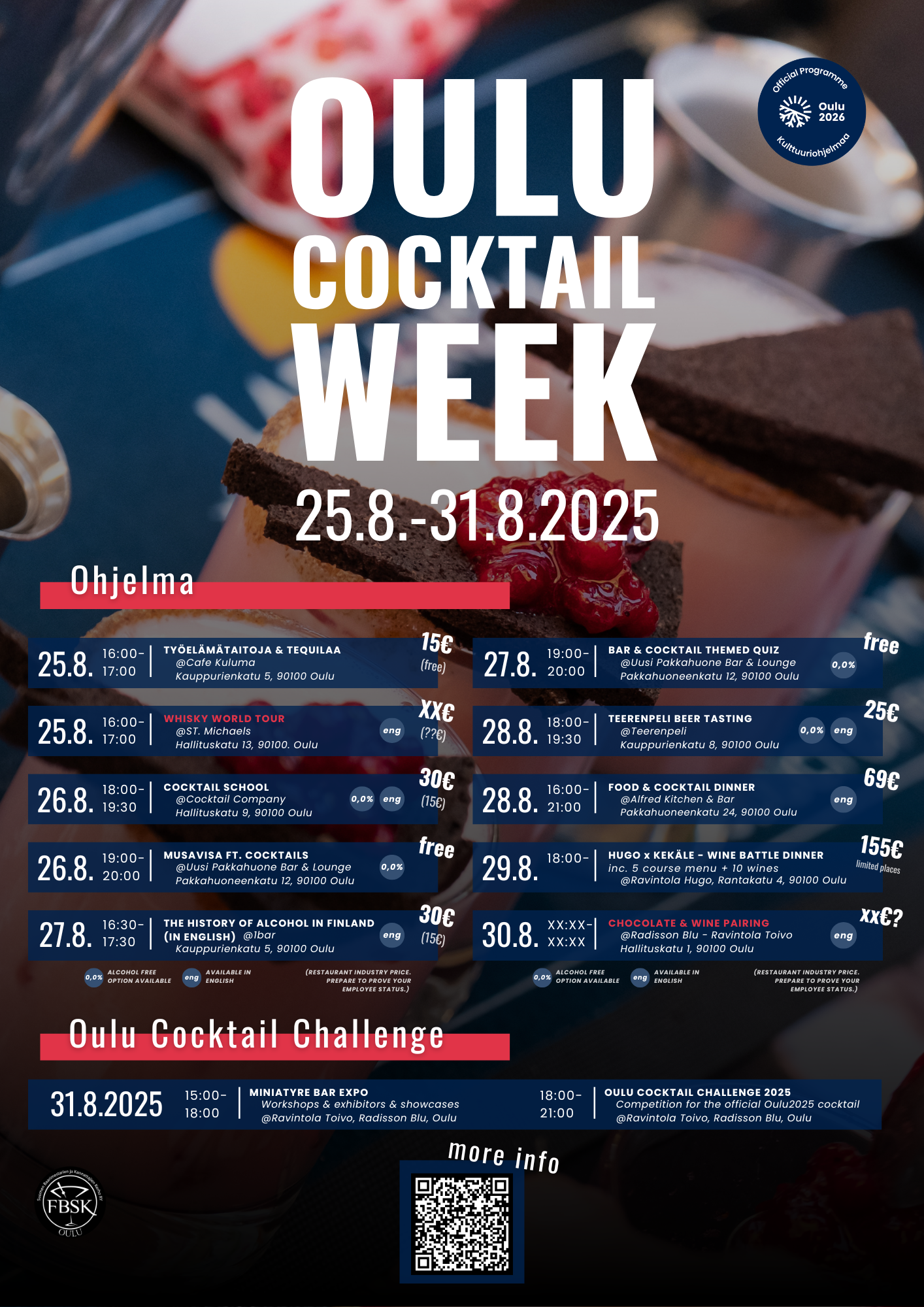 Oulu Cocktail Week - Juliste