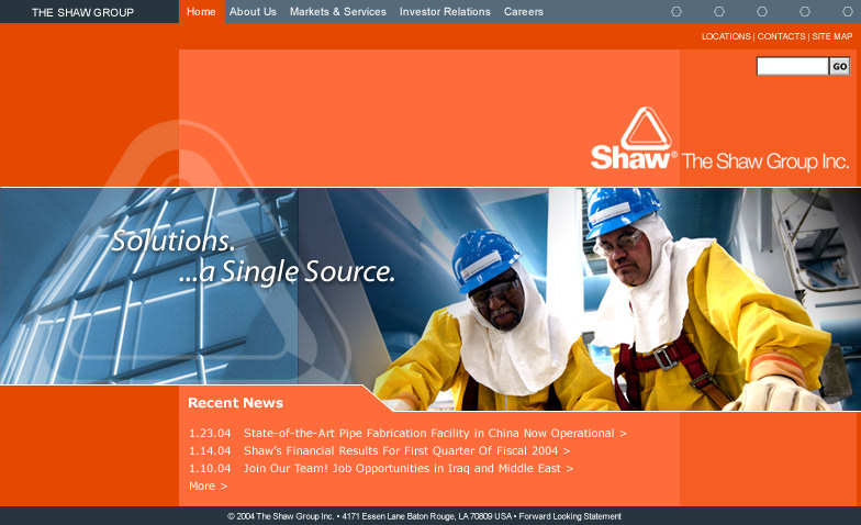 Shaw Environmental & Infrastructure Web Site Redesign