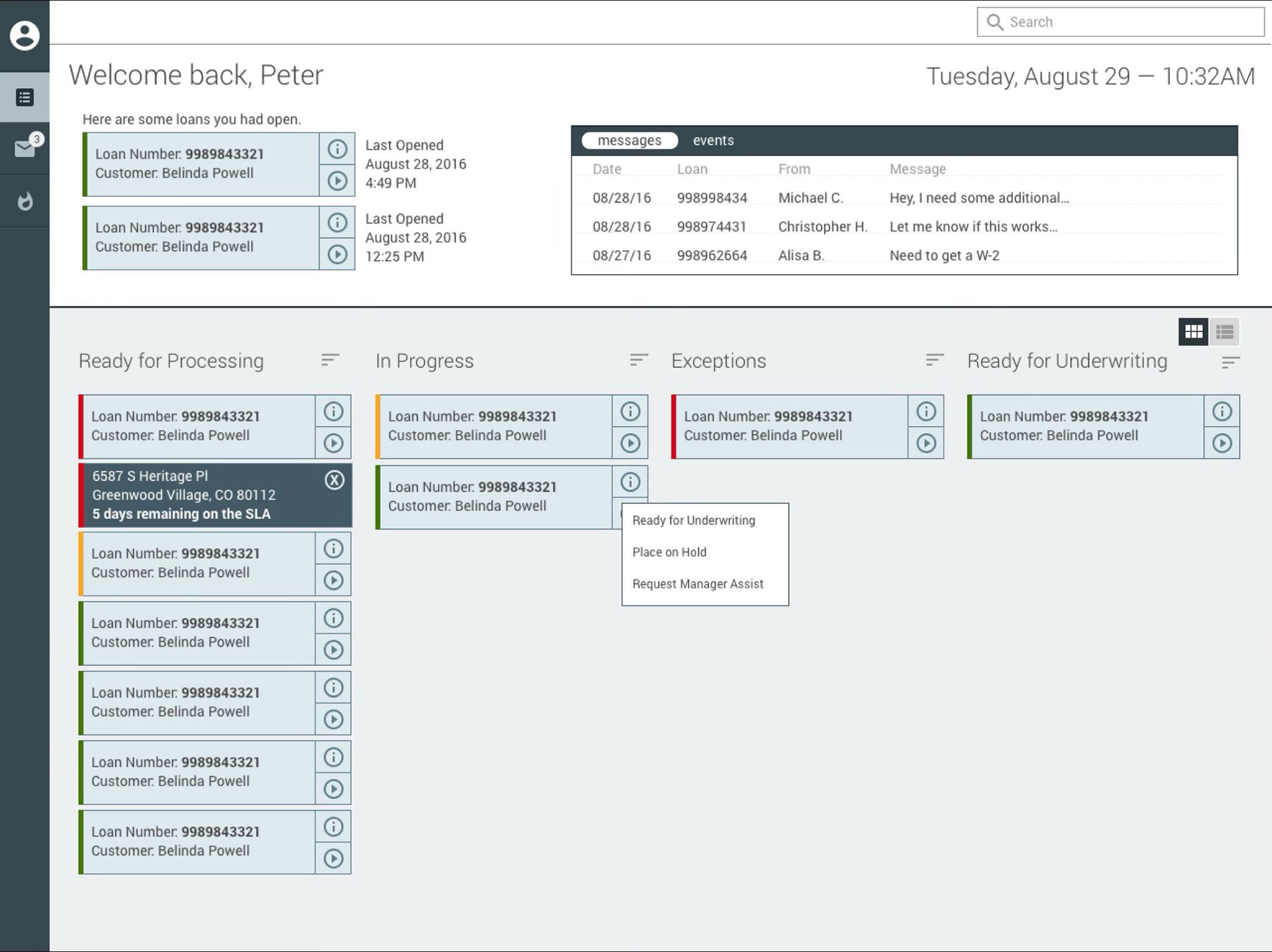 A wireframe of the factory facing side of the new tracking service