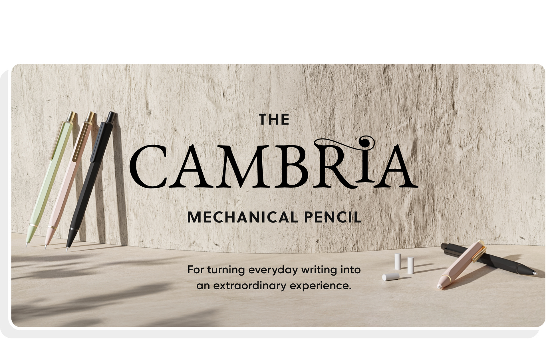 Writing category intro cards