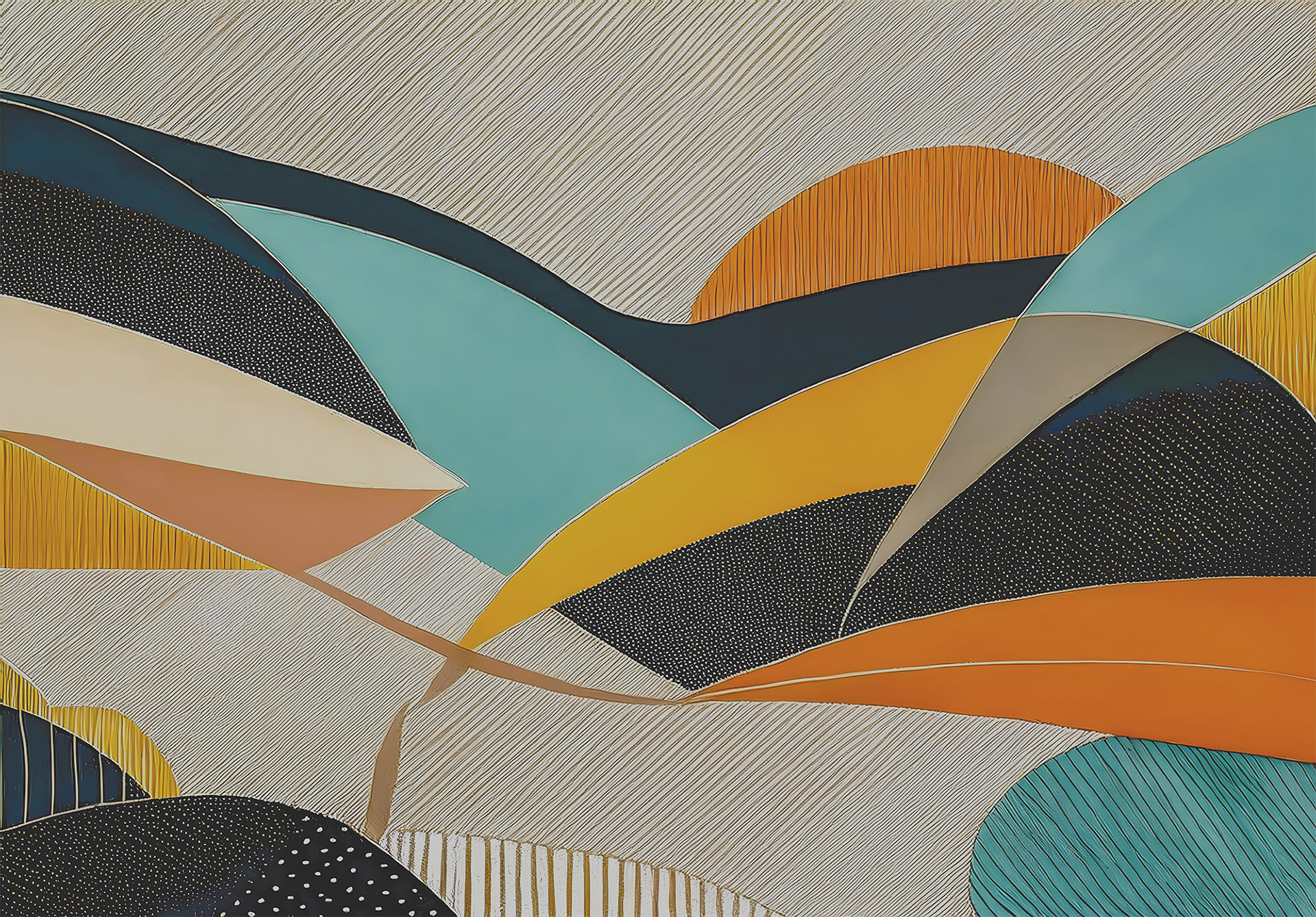 Mural Wallpaper Geometric Serenade