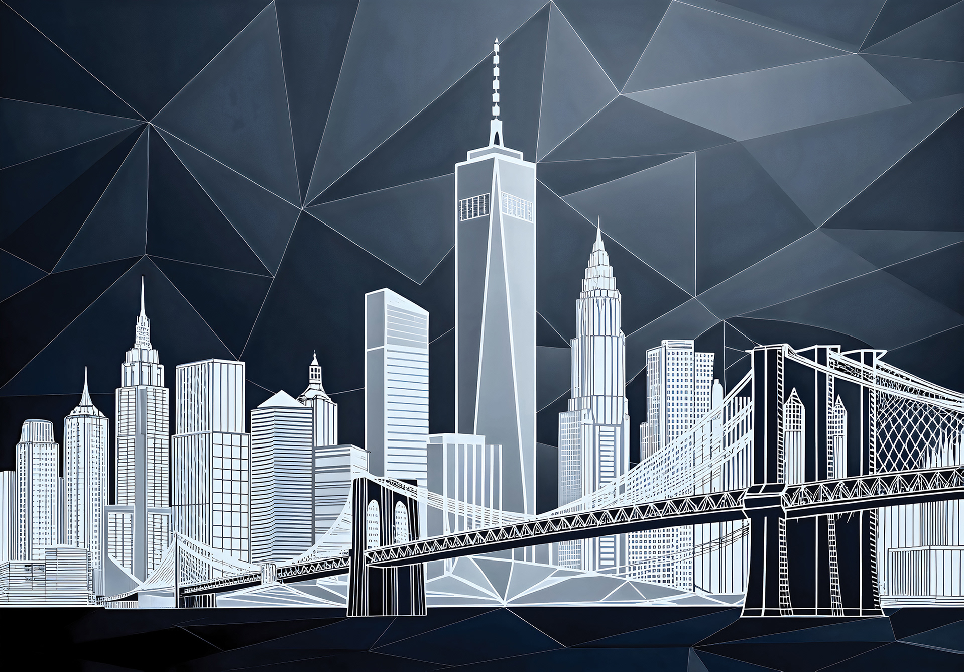 Mural Wallpaper Manhattan Facets