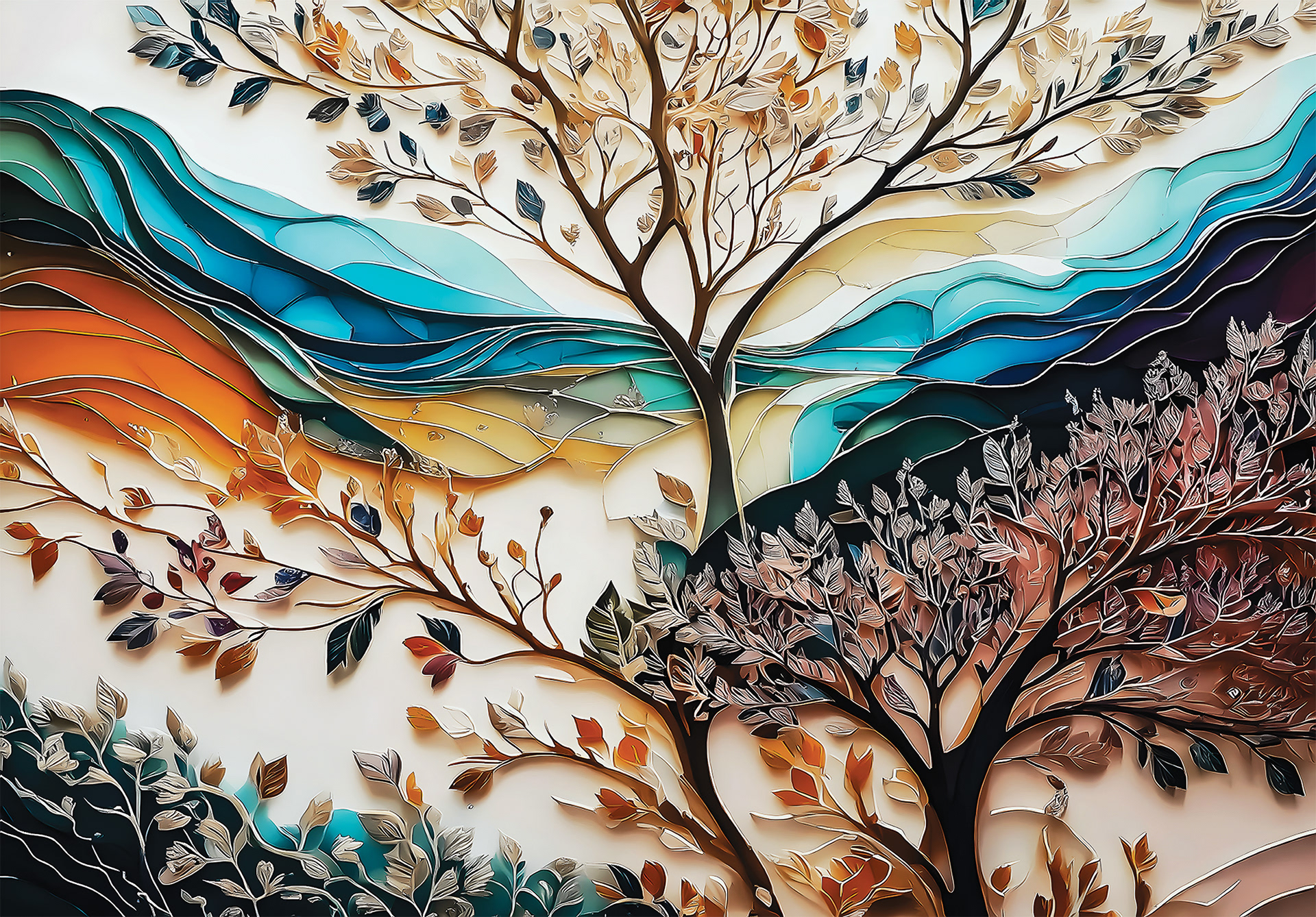 Mural Wallpaper Etherial Landscape