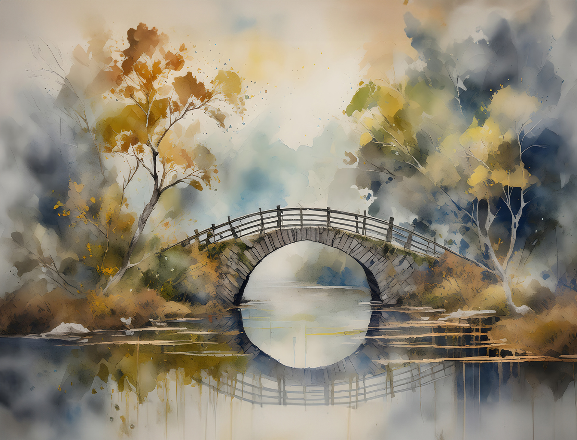 Mural Wallpaper Tranquil Crossing